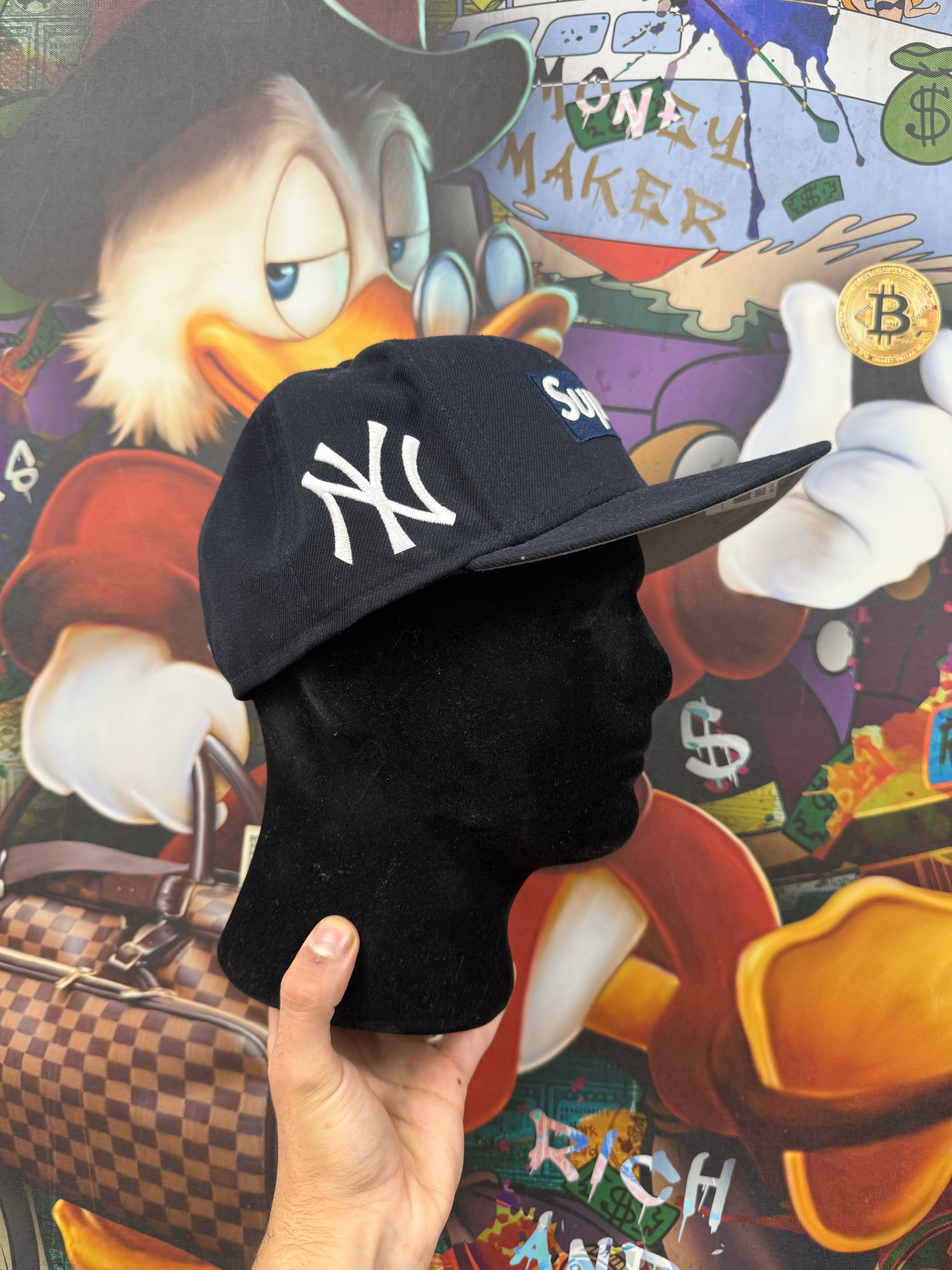 Supreme Navy Box Logo Hat