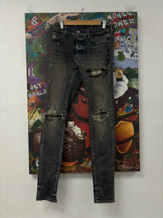 Amiri MX1 Rust Plaid Jeans  Used 29