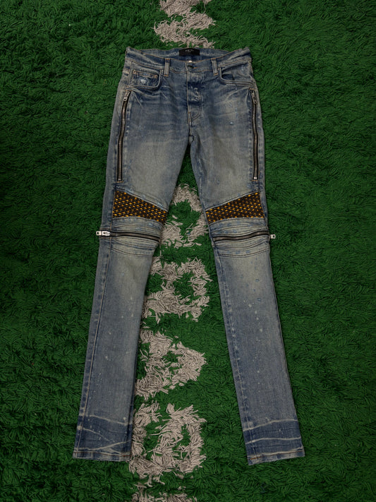 Amiri Jeans MX2 Light Wash Bee Patch Lightly Worn 30