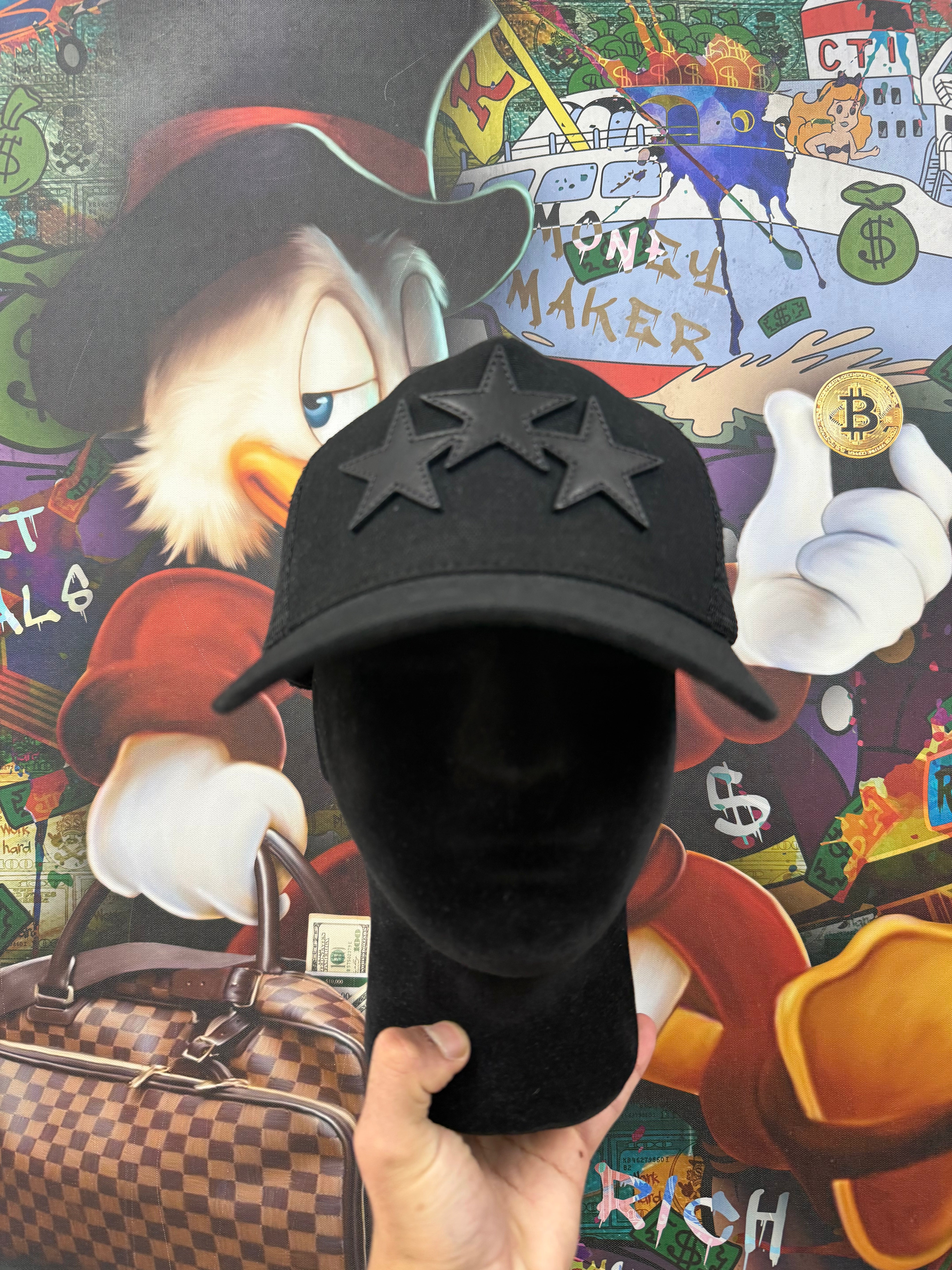 Amiri Black Black 3 Star Hat