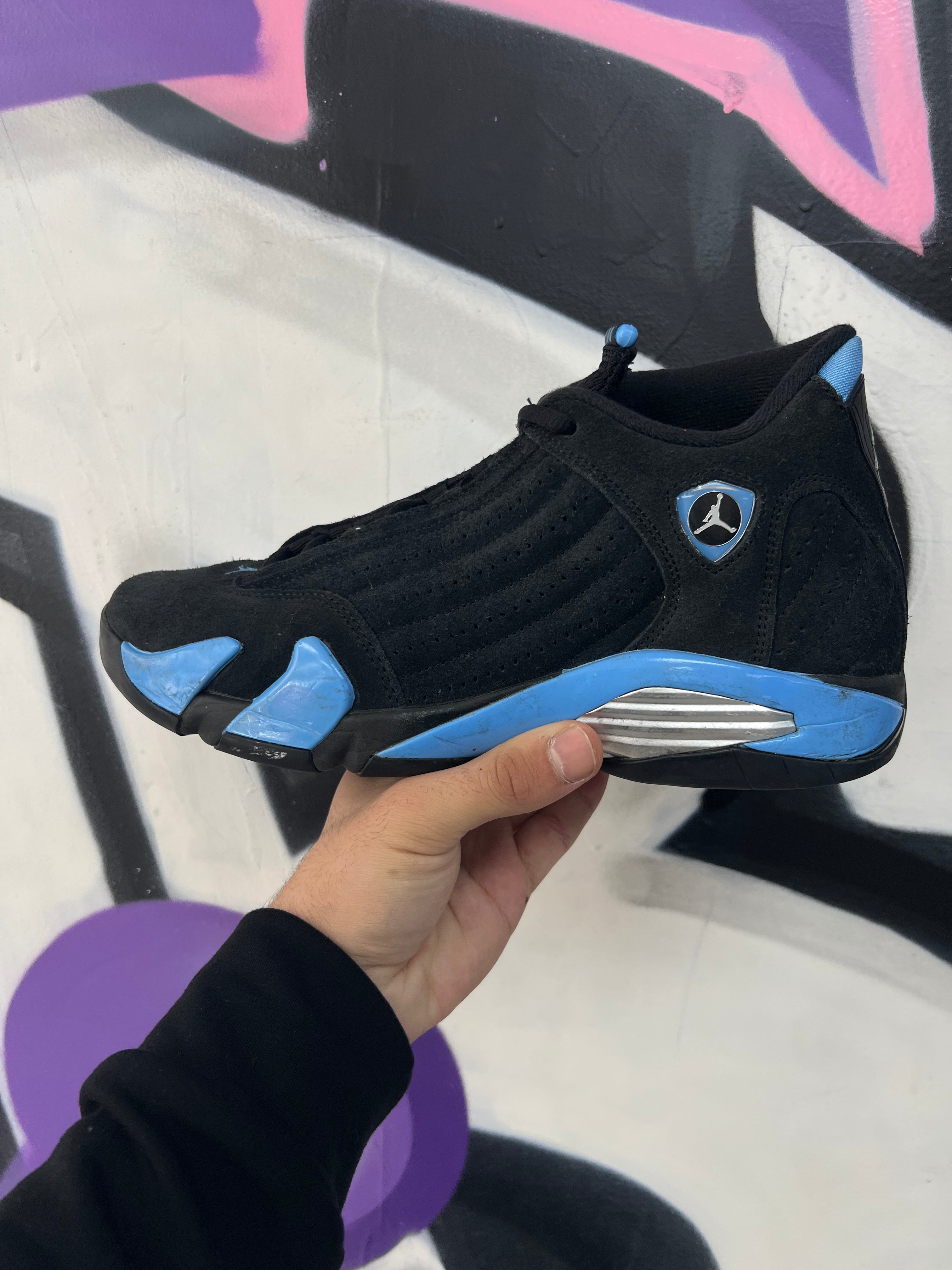 Jordan 14 Black Uni Blue Sneakers
