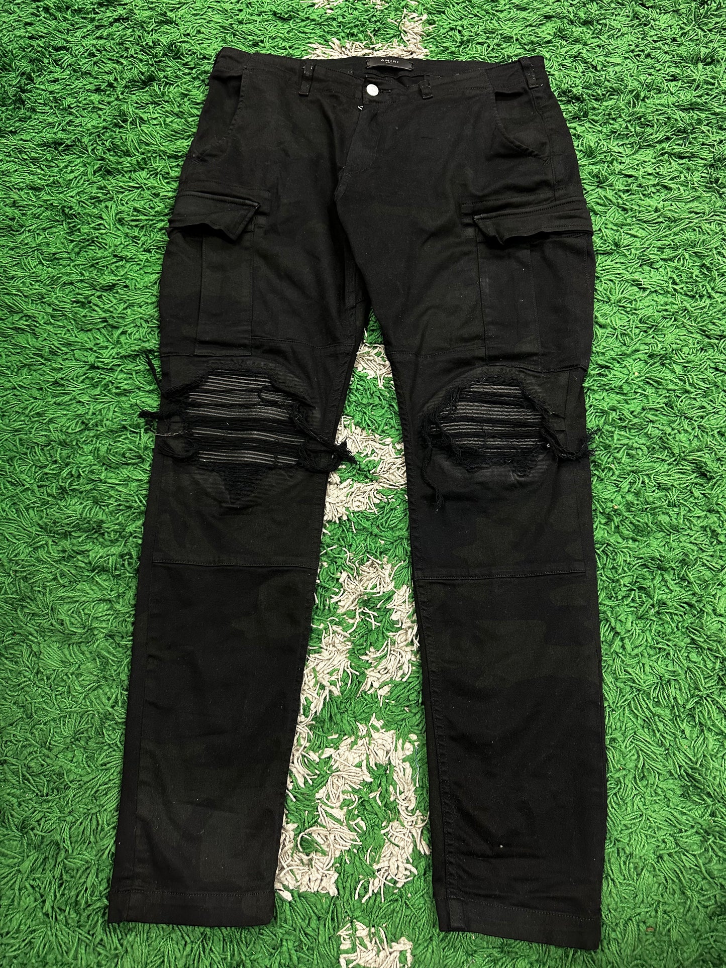 Amiri Cargo Pants Camo Black Patch 33 Used