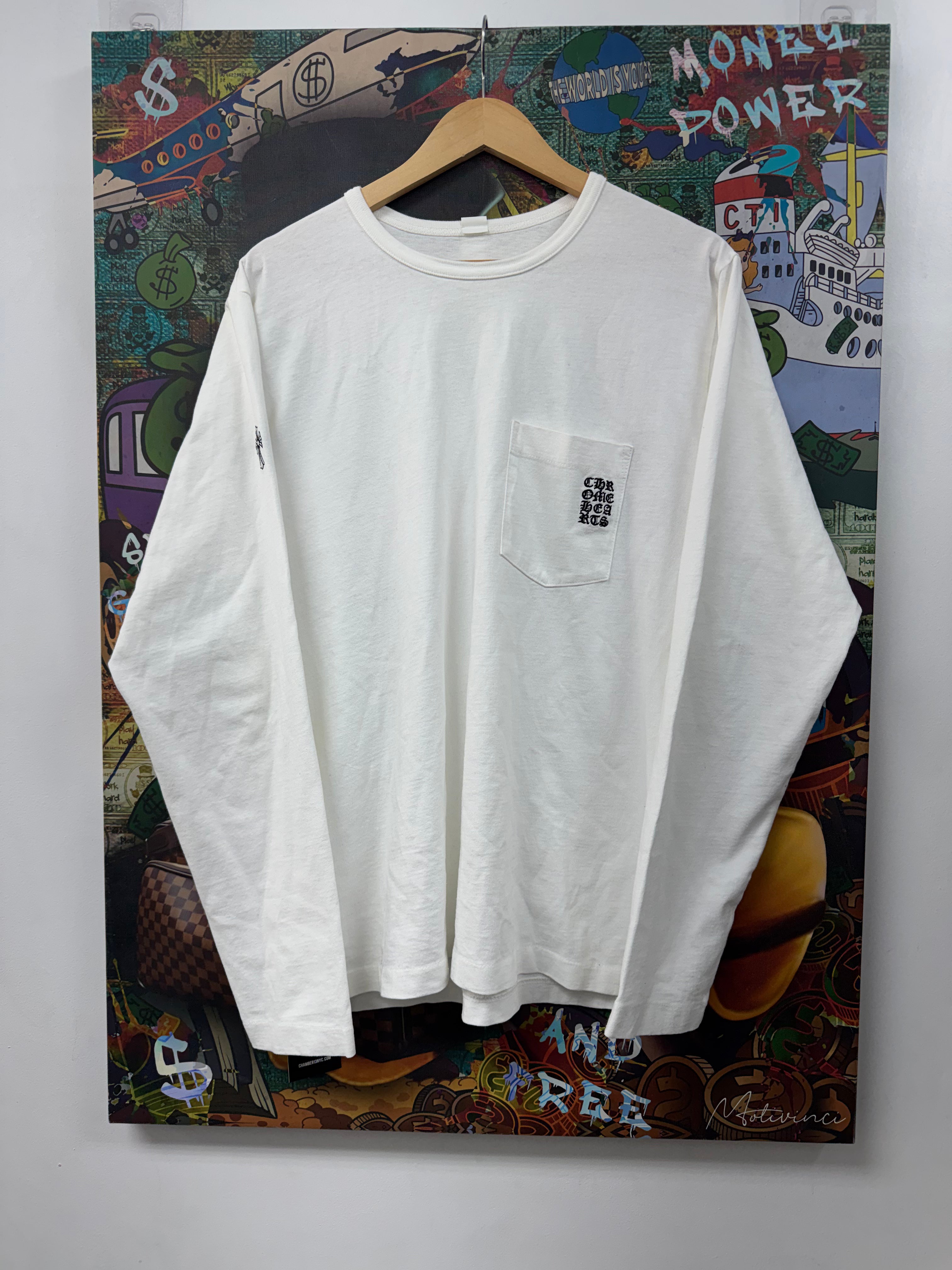 Chrome Hearts White Y-Not Heavyweight Long Sleeve