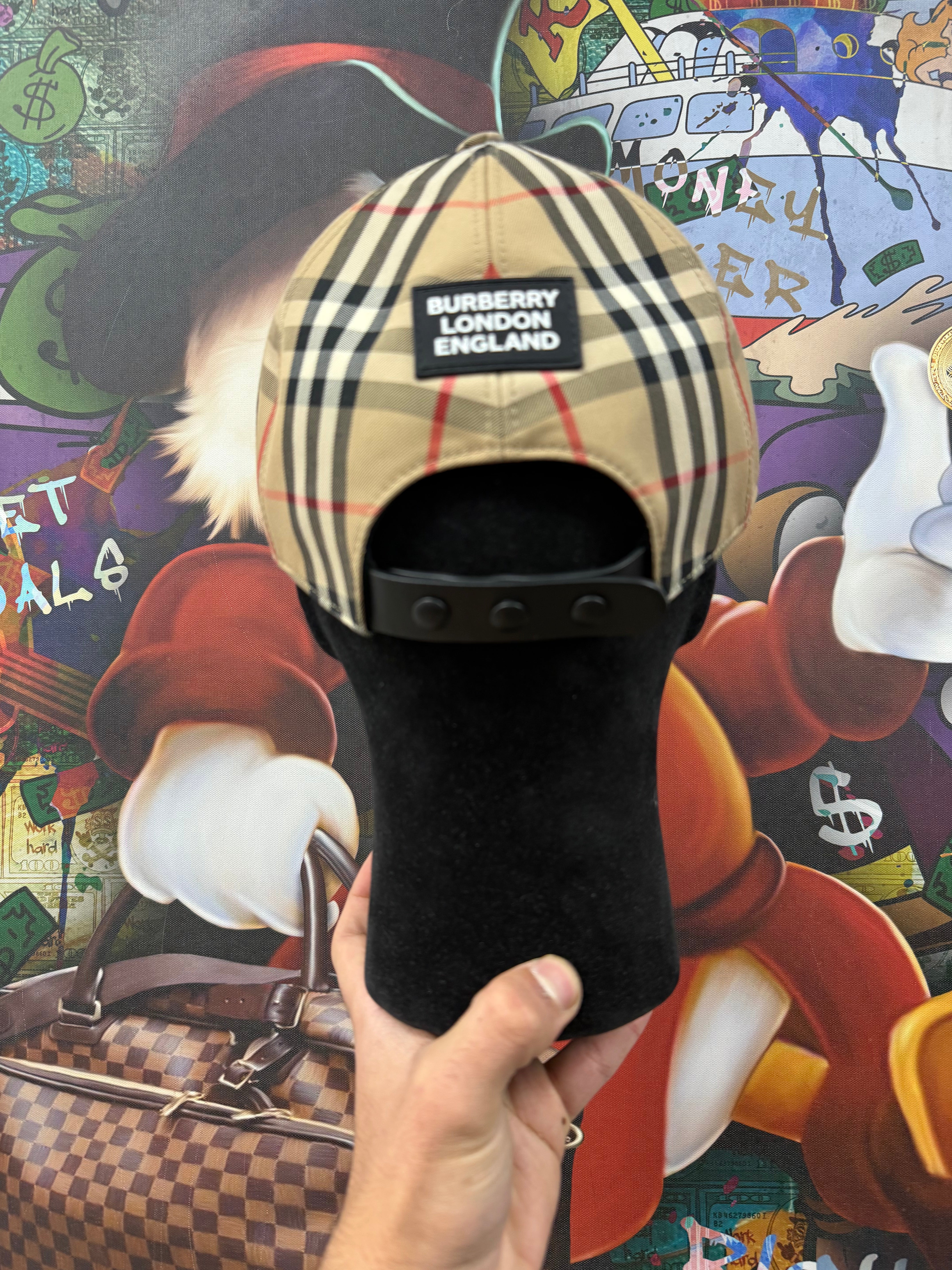 Burberry Plaid Monogram Hat