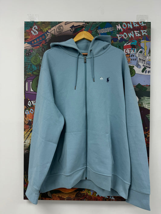 Polo Zip Up Baby Blue New XXL With Tags