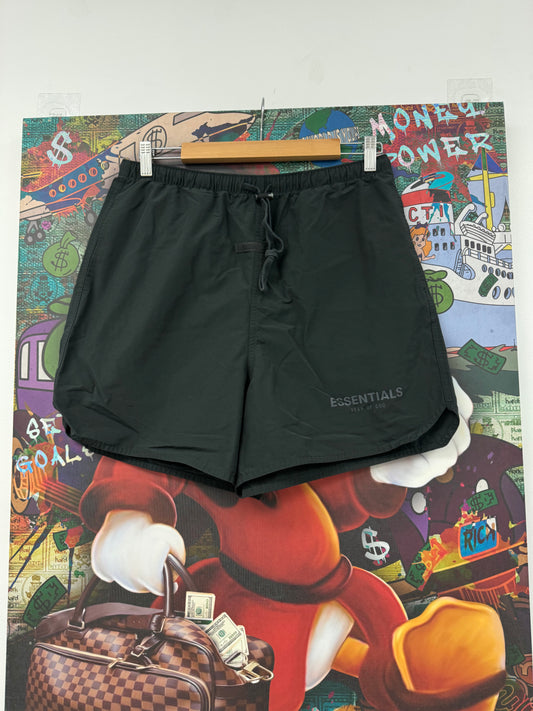 Essentials Nylon Shorts Charcoal Used Small