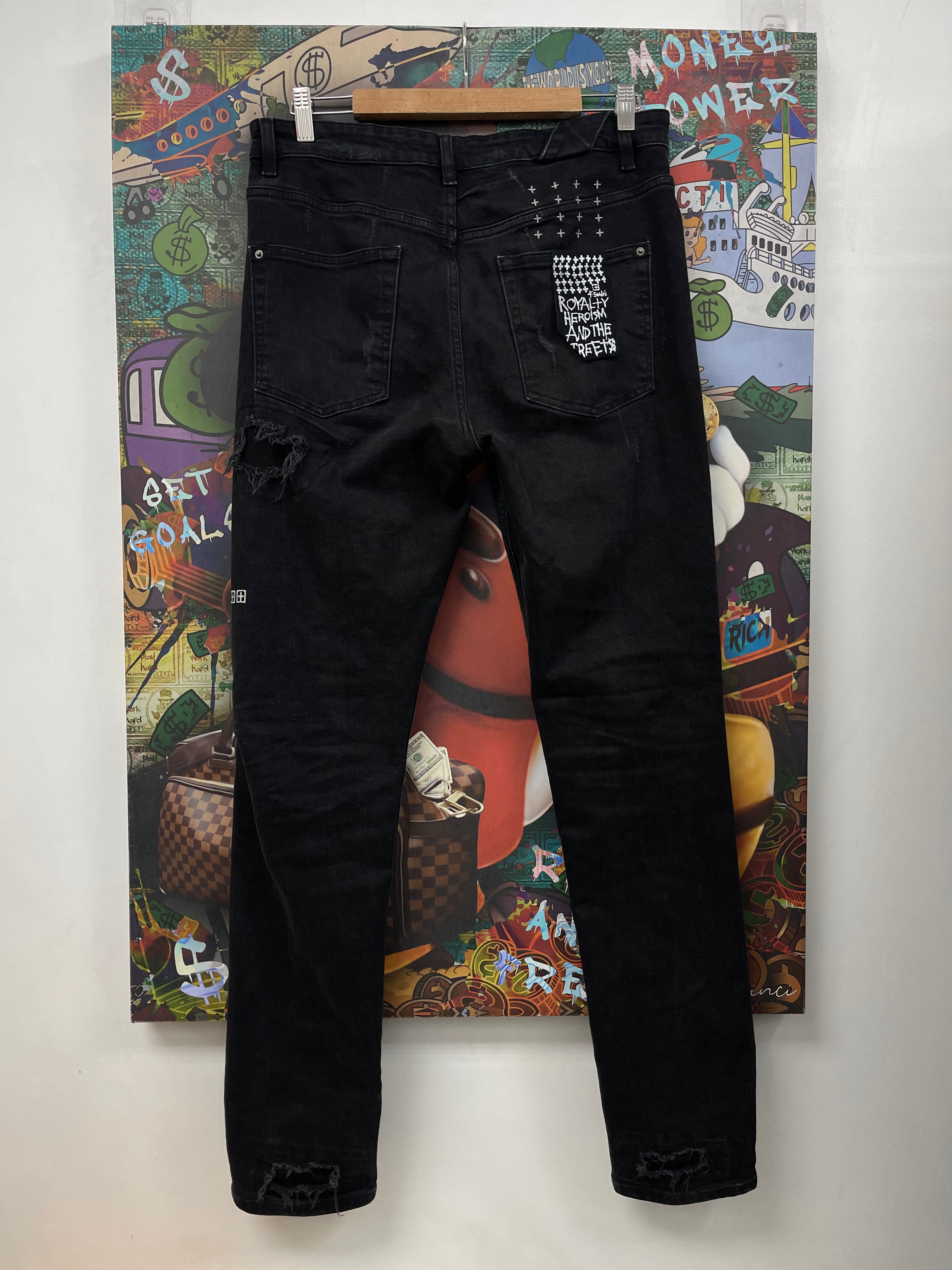 Ksubi Black Wash Patchwork Jeans