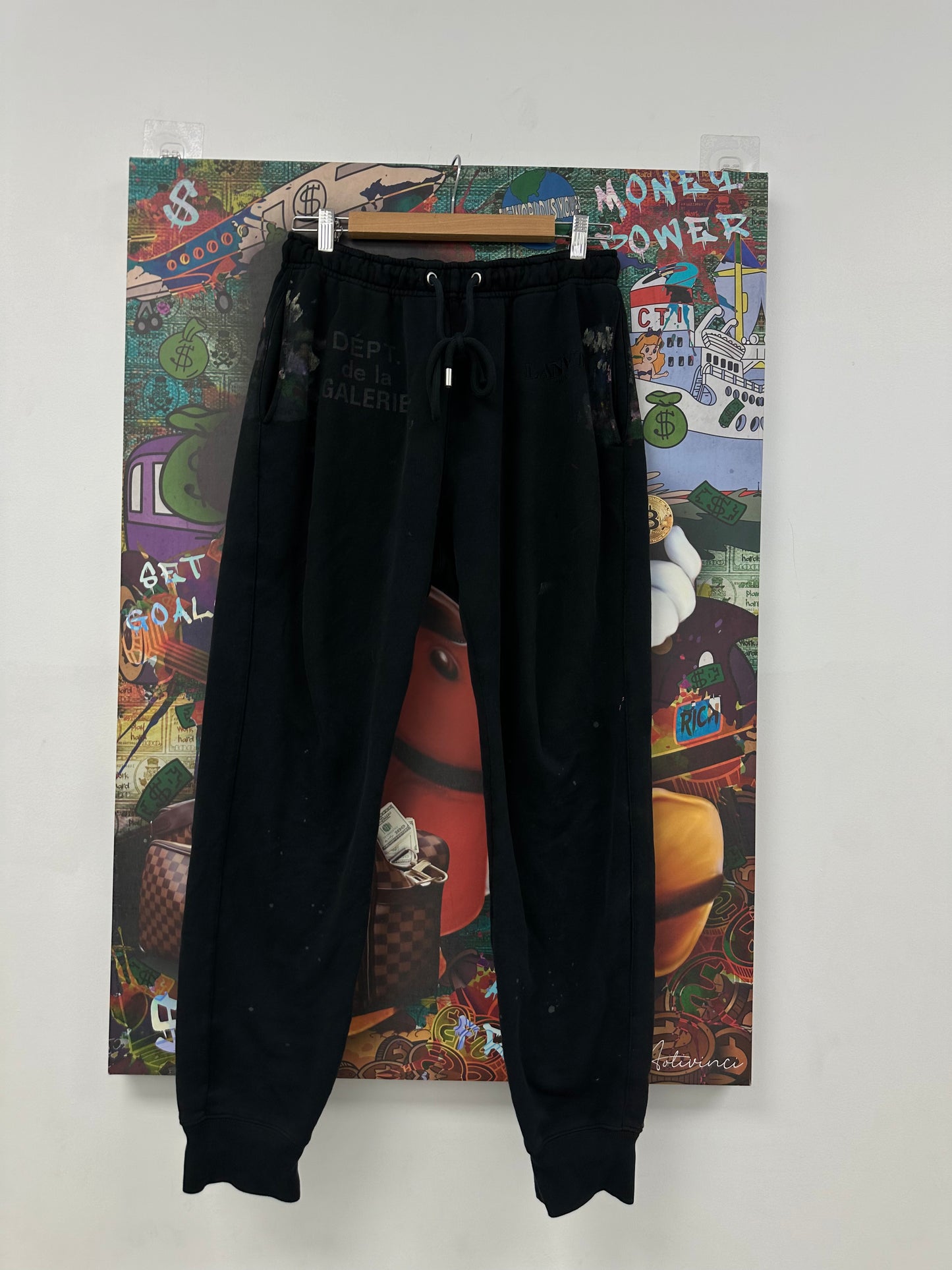 Gallery Dept Lanvin Splatter Sweats Black Used Small N/A