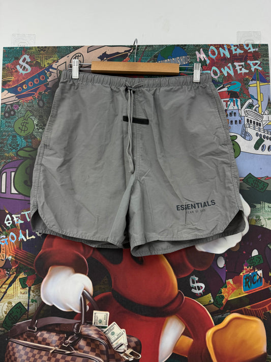 Essentials Nylon Shorts Grey Used Small