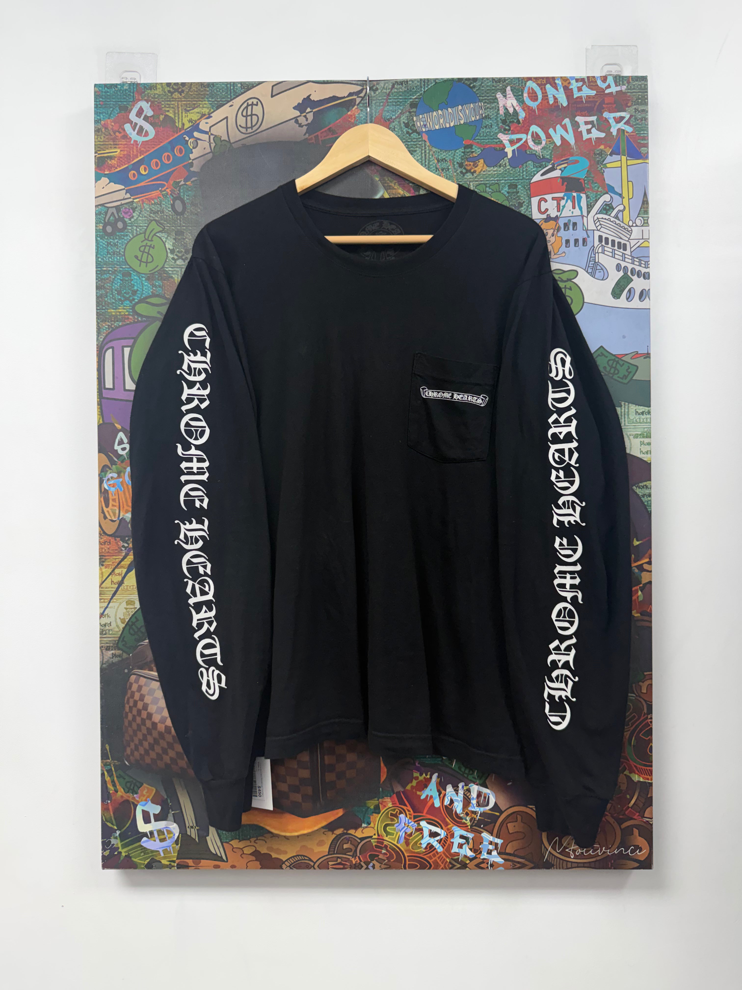 Chrome Hearts Black Shoulder Logo Long Sleeve