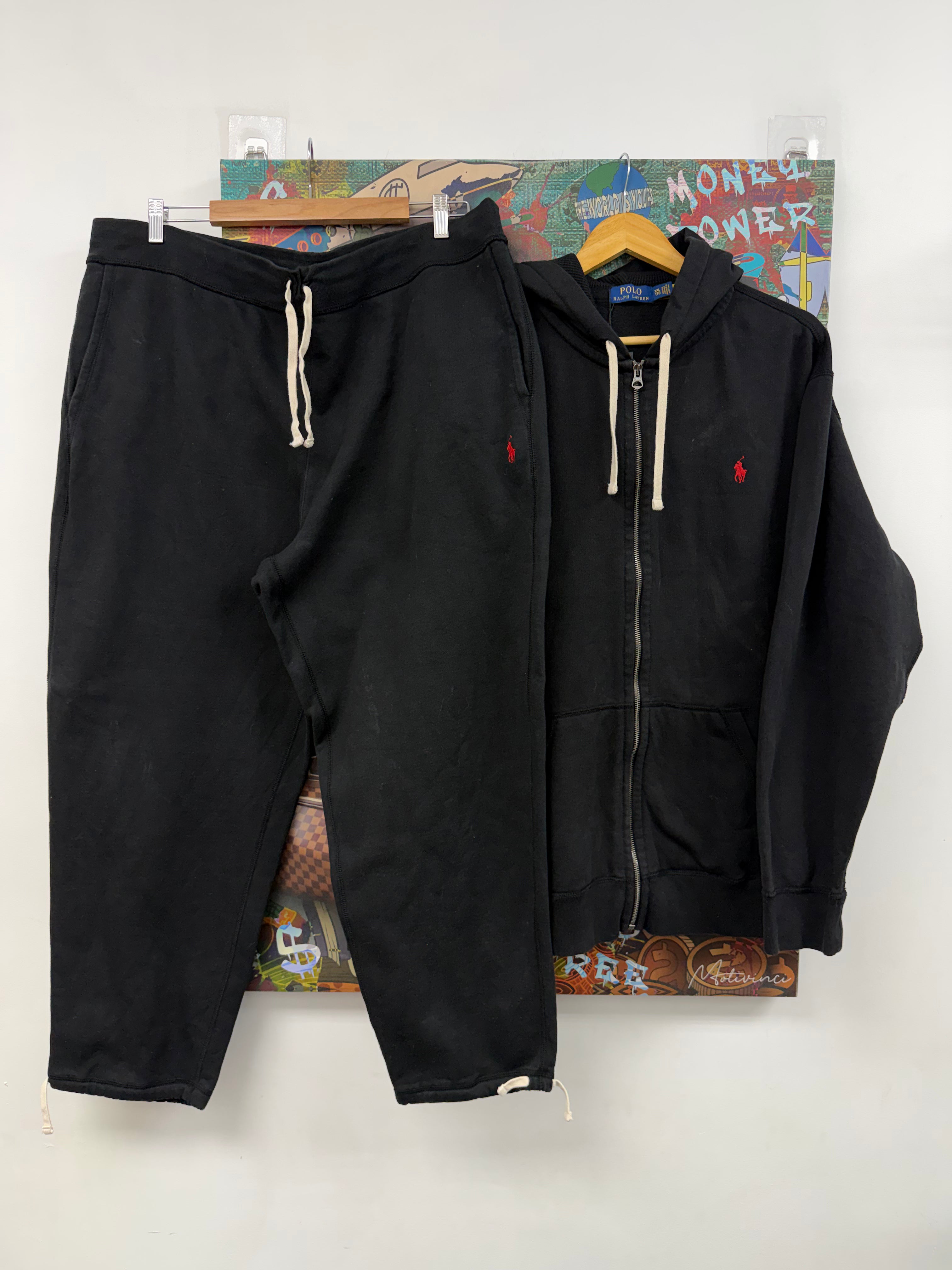 Polo Ralph Lauren Black Red Thermal Sweatsuit