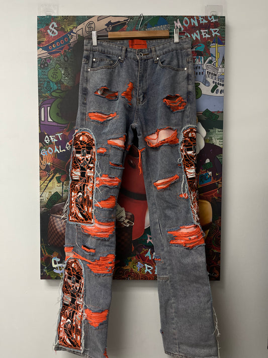 WDW Orange Jesus Denim Light Wash Used