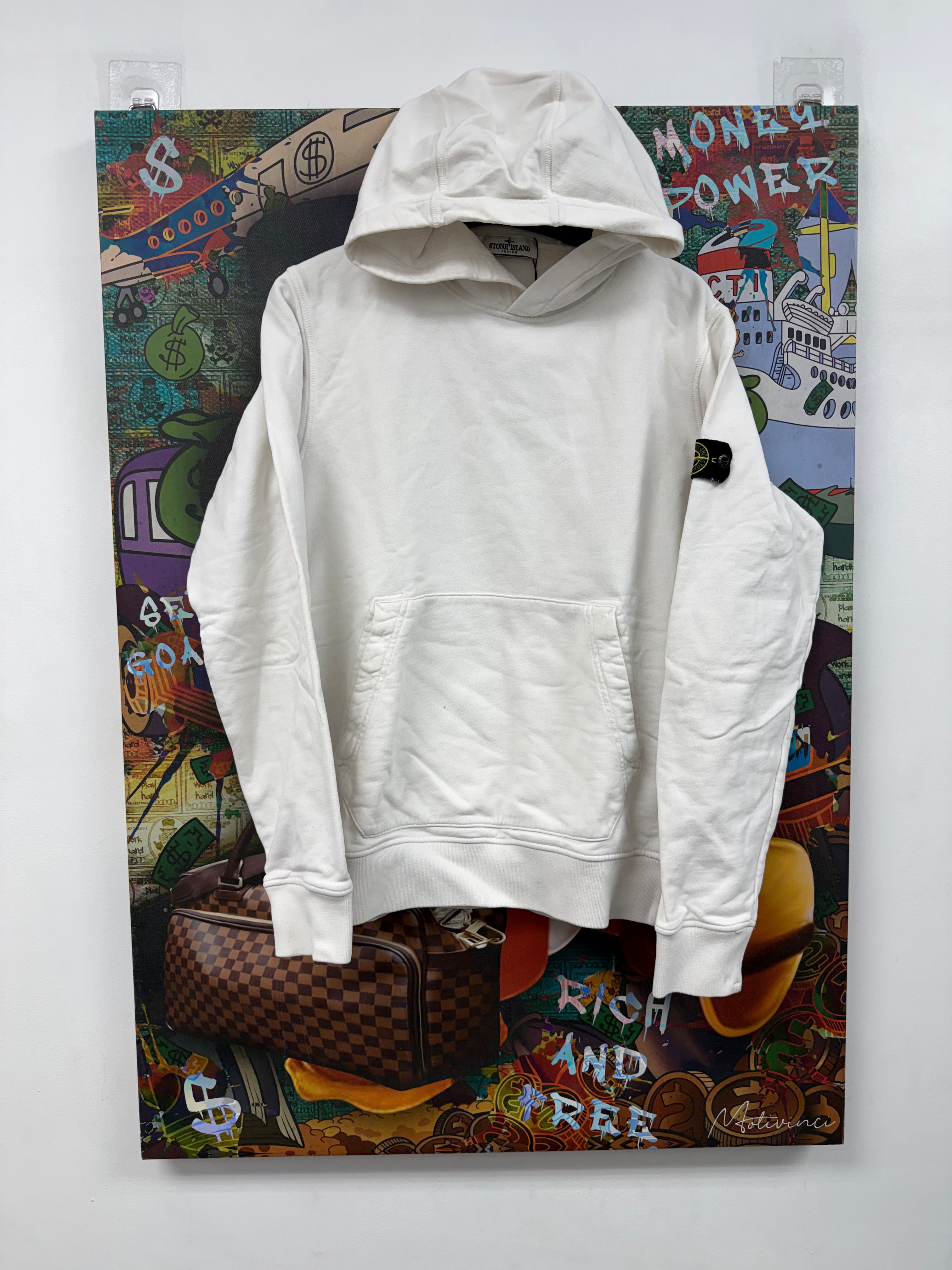 Stone Island White (Kid's) Hoodie