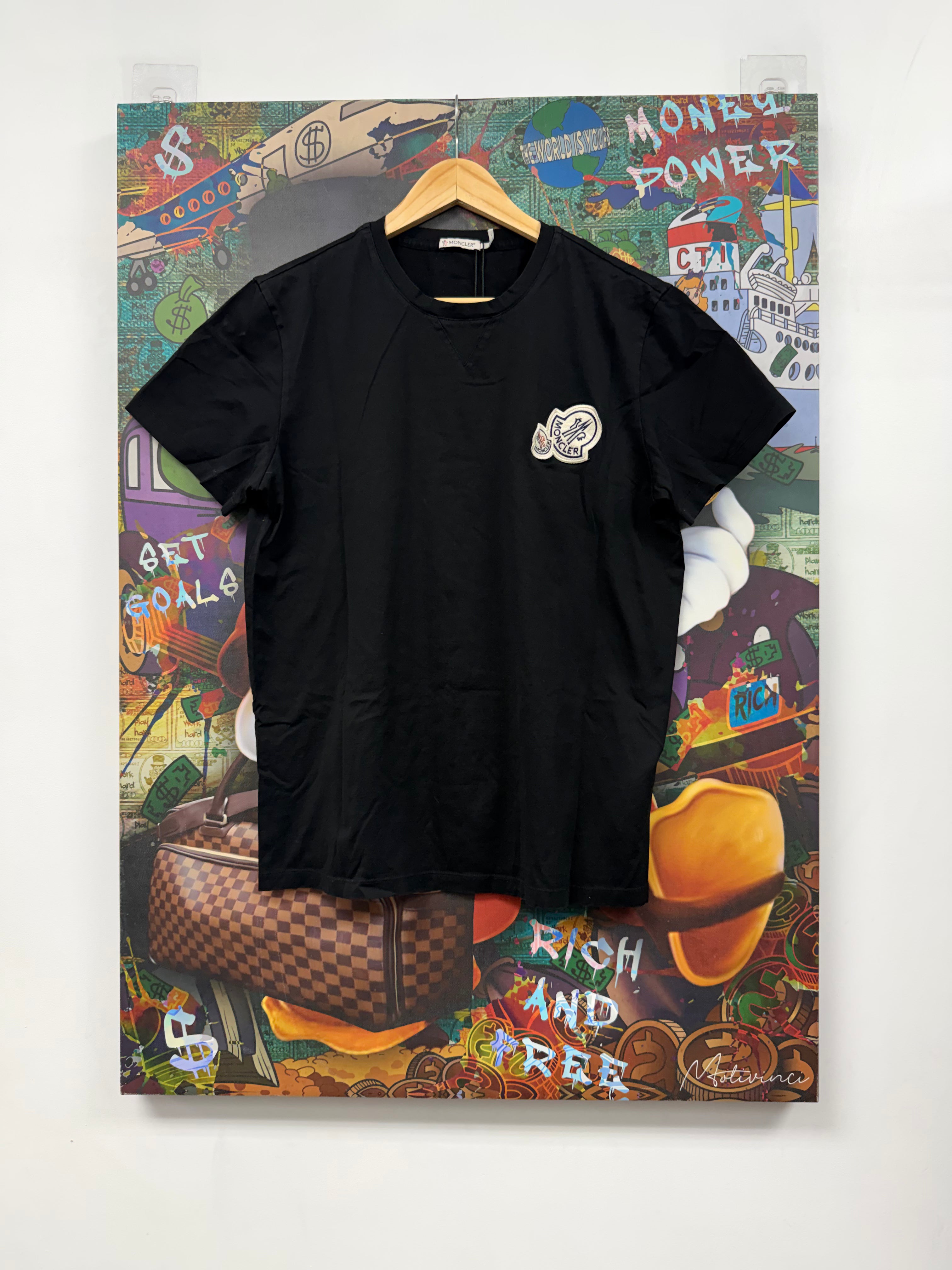 Moncler Black Dual Logo Tee