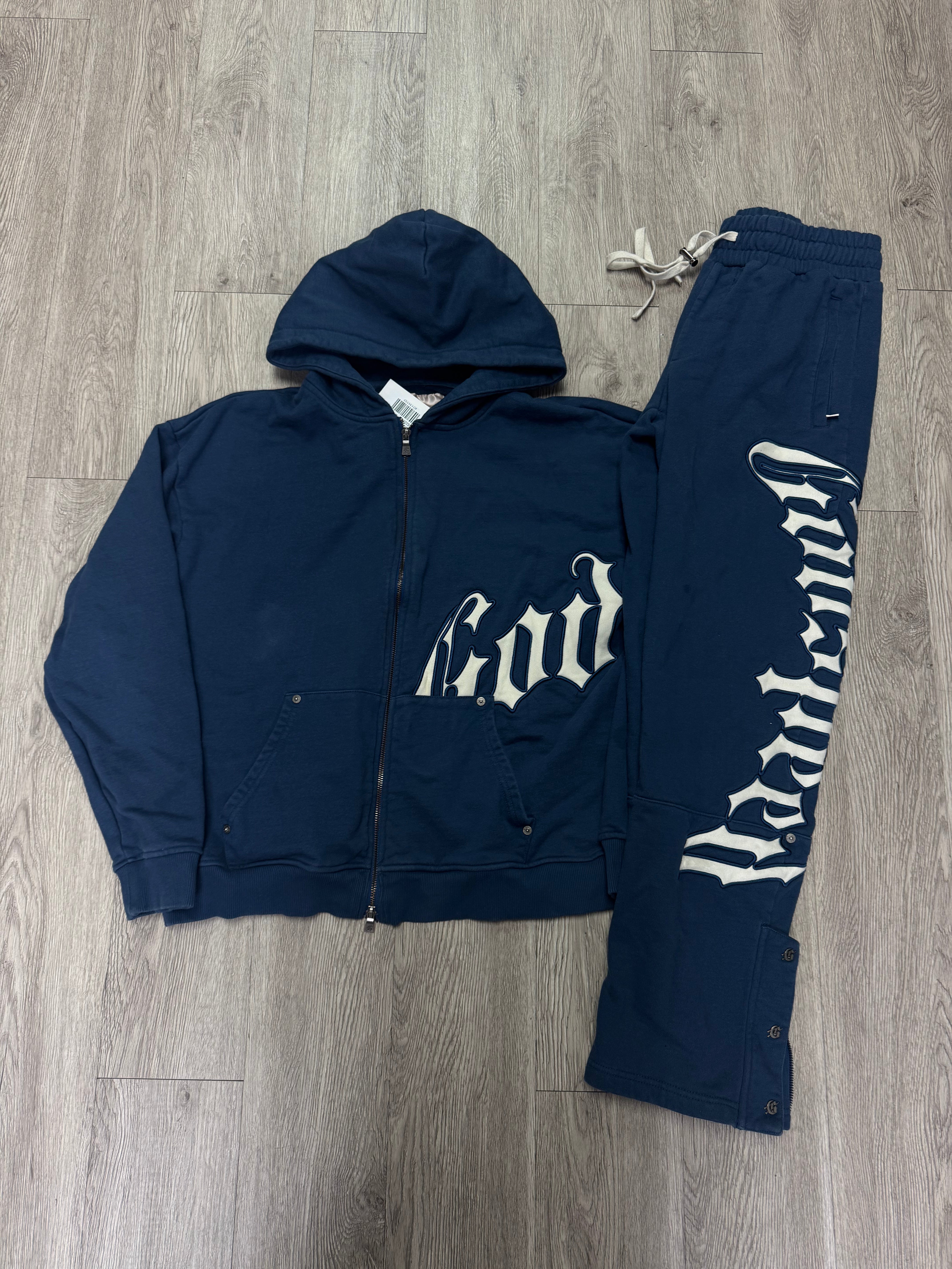 Godspeed Navy Cream OG Logo Sweatsuit