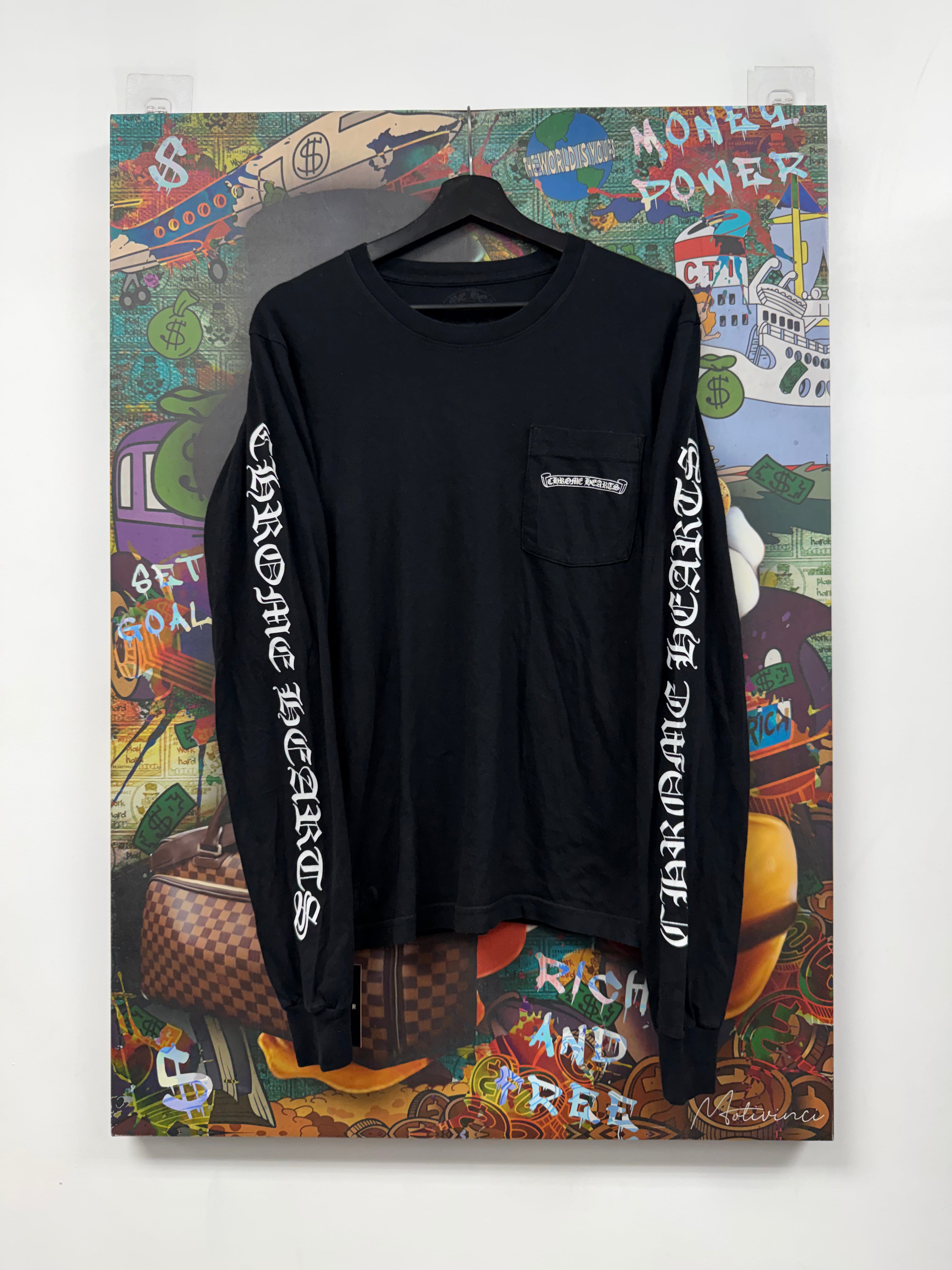 Chrome Hearts Black Shoulder Logo Long Sleeve