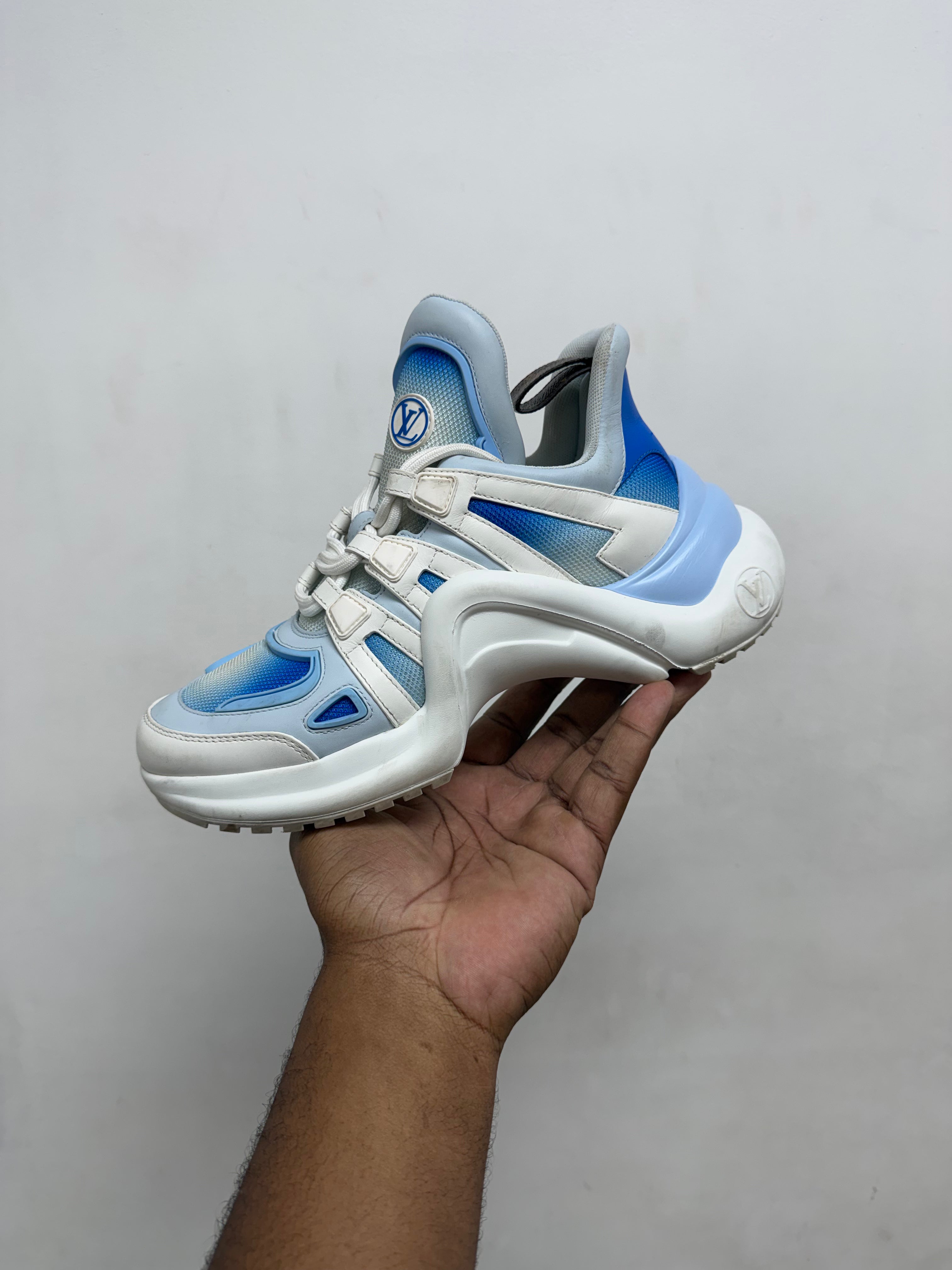 Louis Vuitton Baby Blue White Archlight Sneakers