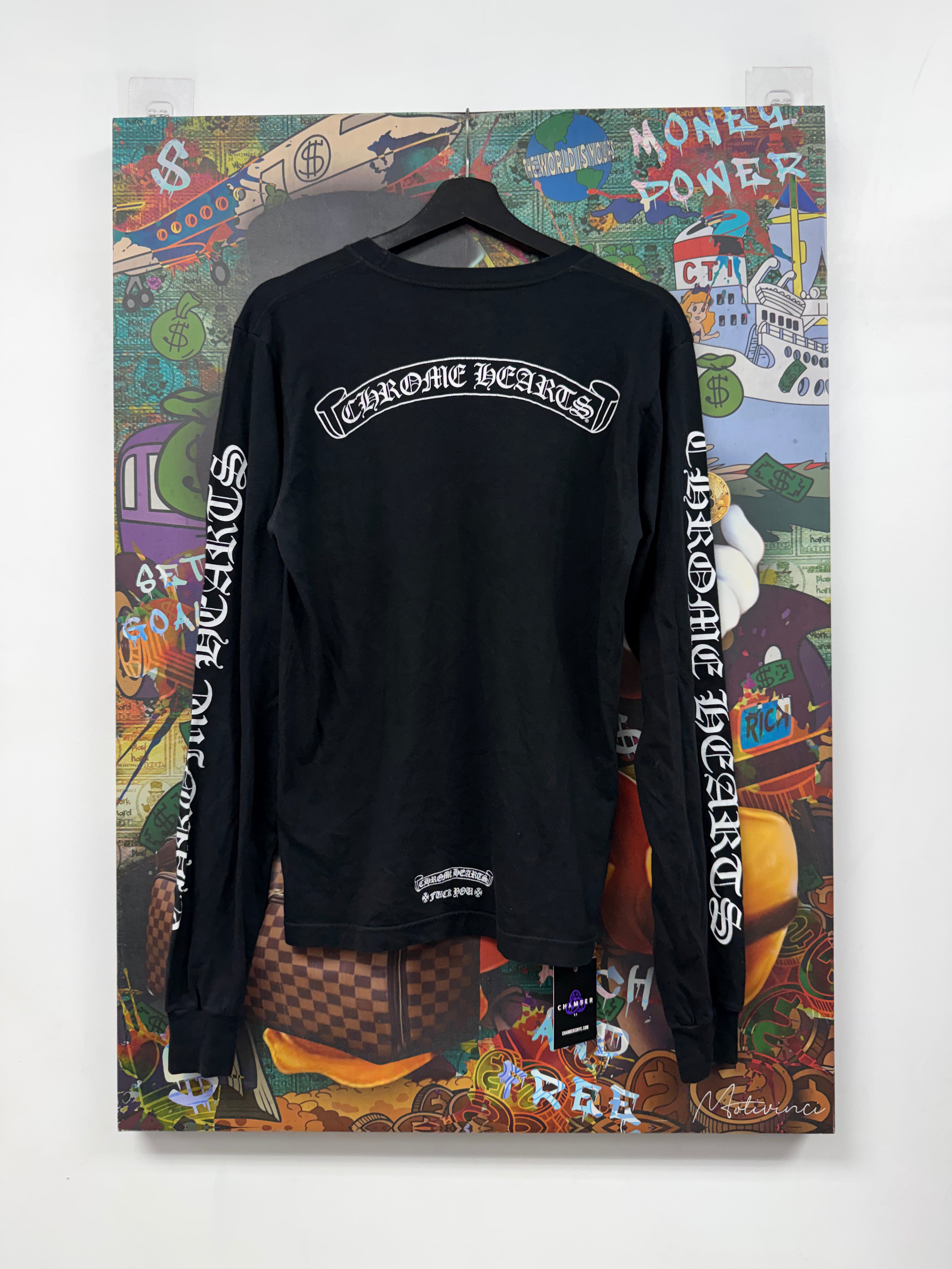 Chrome Hearts Black Shoulder Logo Long Sleeve