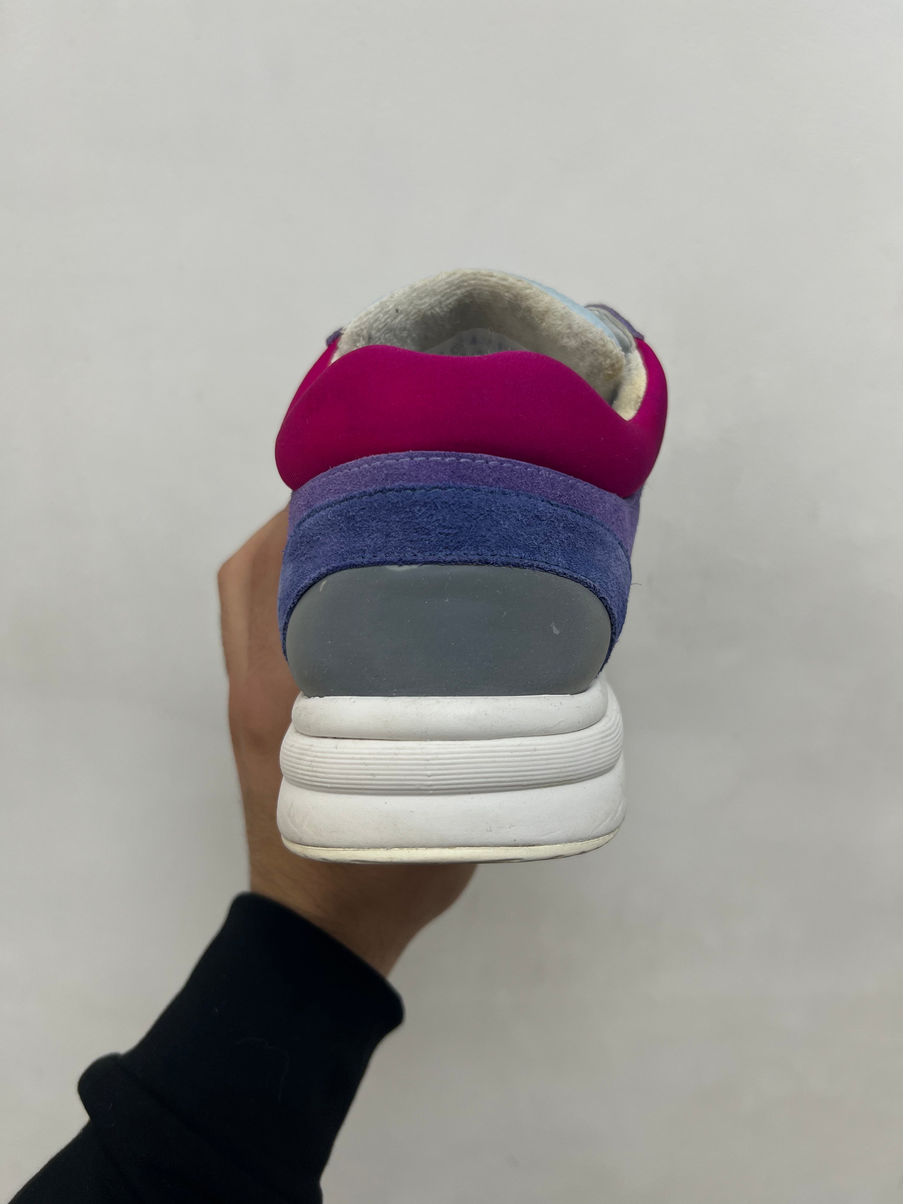 Chanel Purple Multi CC Logo Runner Sneakers