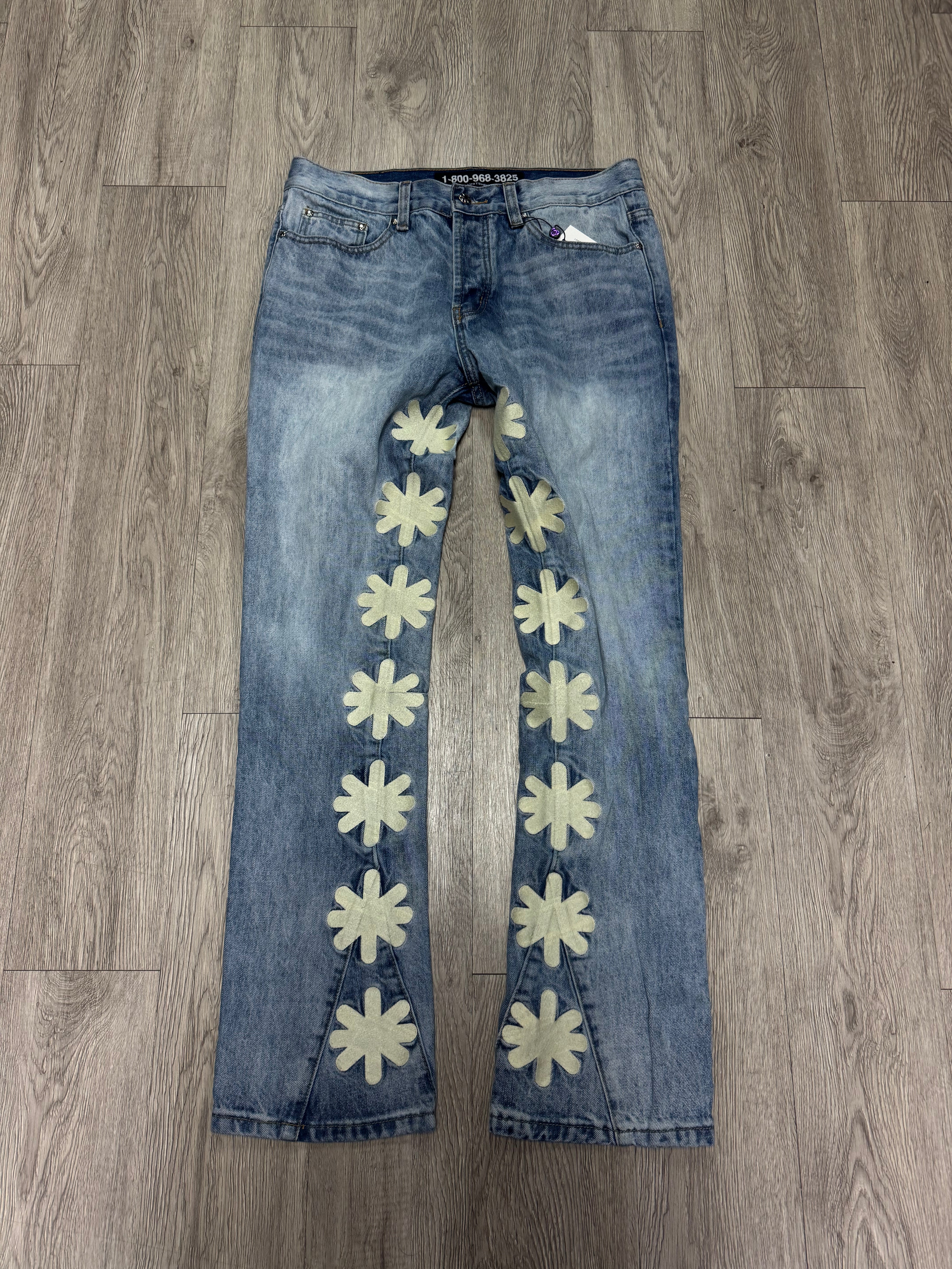 LOST SHDWS Light Wash Cream Jeans