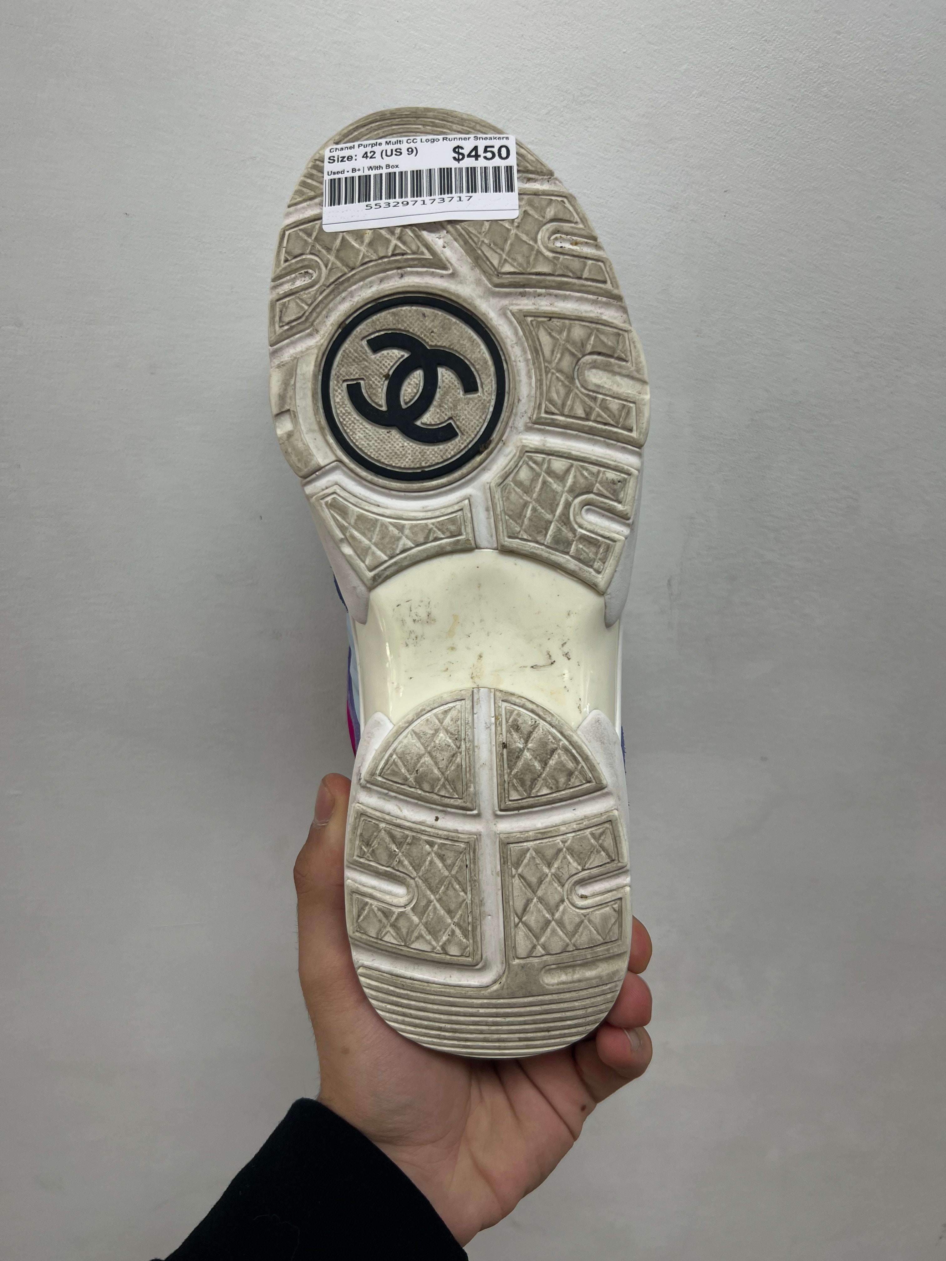 Chanel Purple Multi CC Logo Runner Sneakers