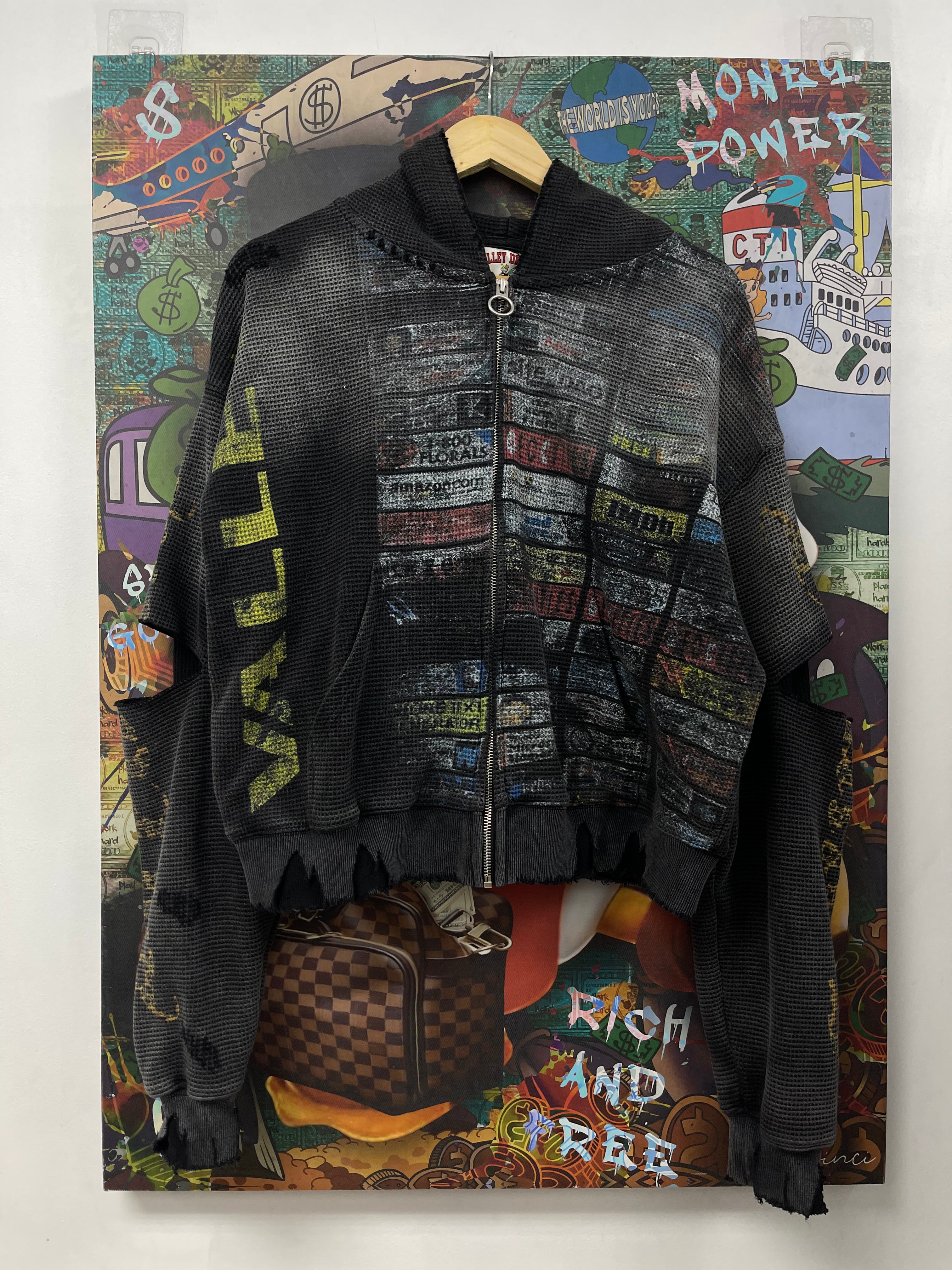 Vale Glitch Waffle Thermal Zip Up