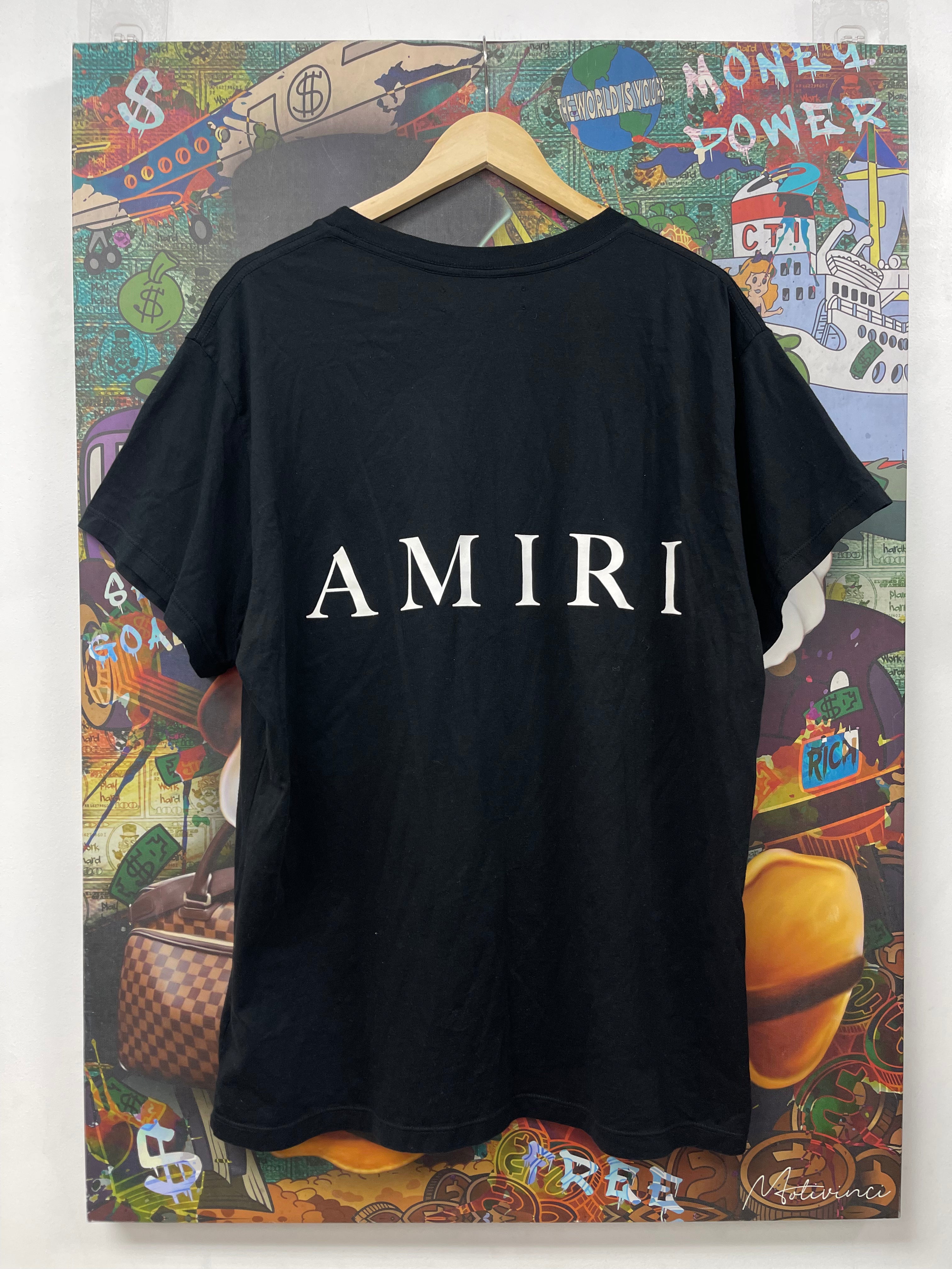 Amiri Black White MA Logo Tee