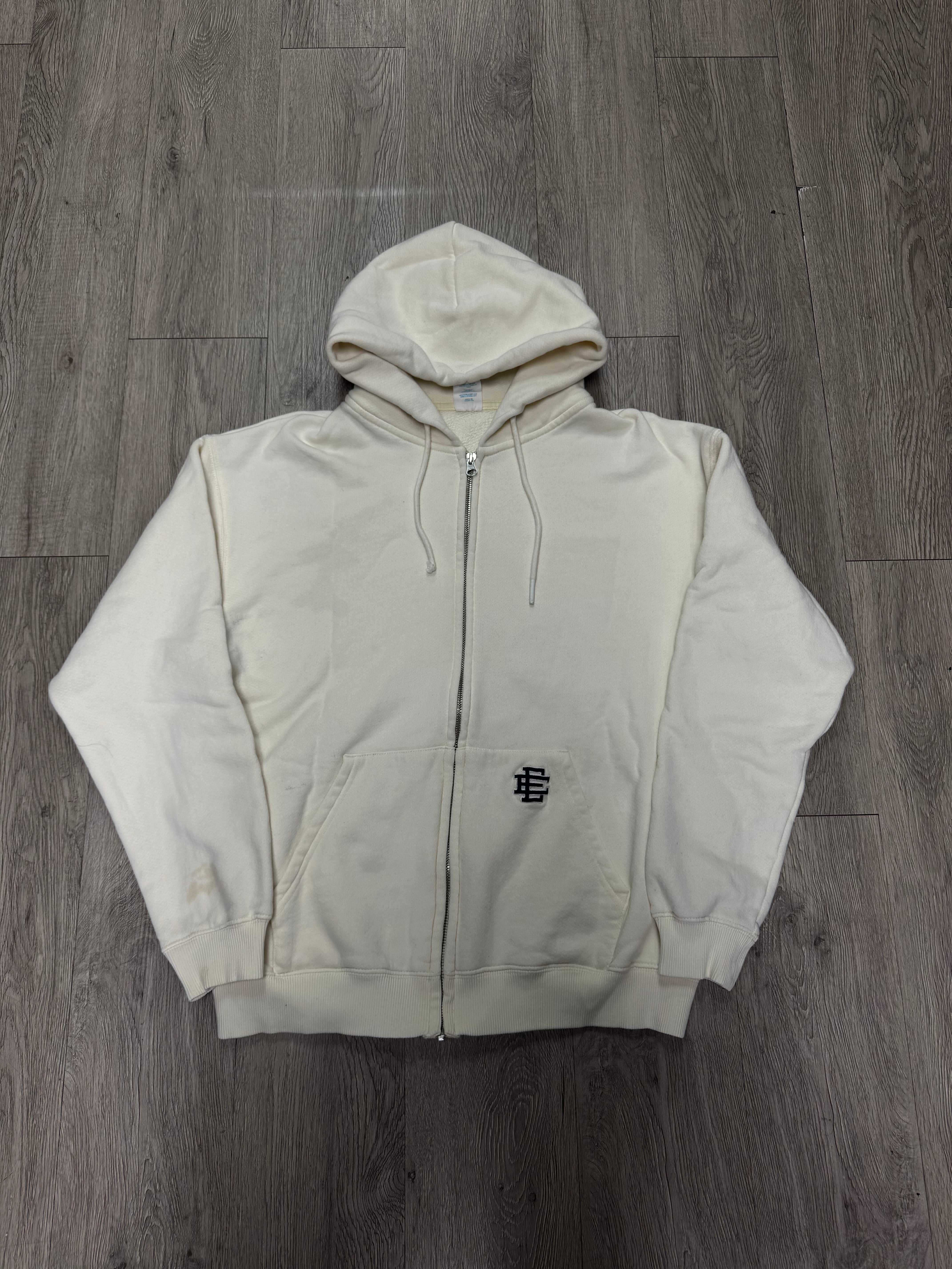 Eric Emanuel Cream Black Embroidered Zip Up