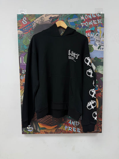 Lost Intricacy MITT Hoodie Black White (M L XL XXL) New