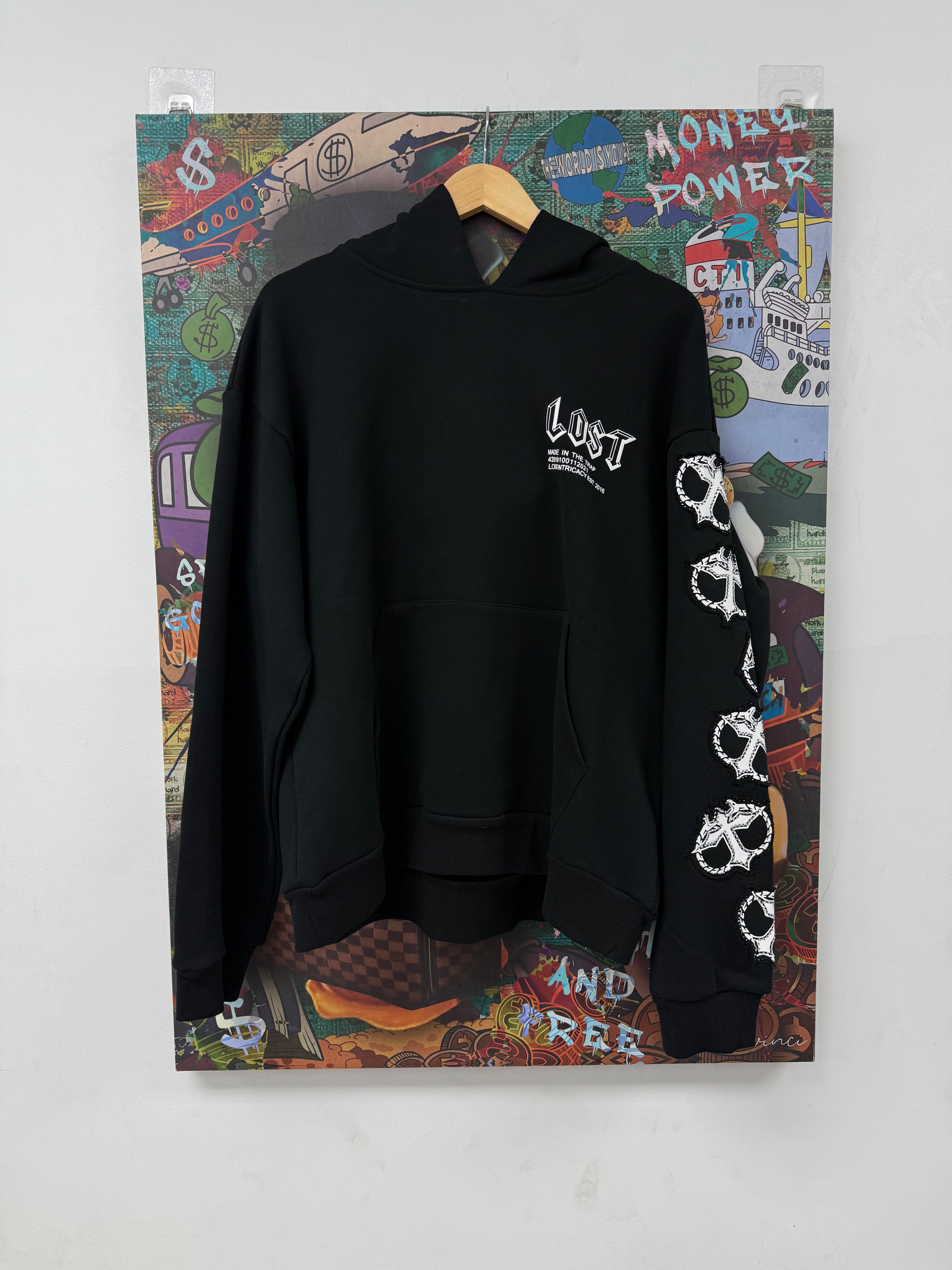 Lost Intricacy MITT Hoodie Black White (M L XL XXL) New