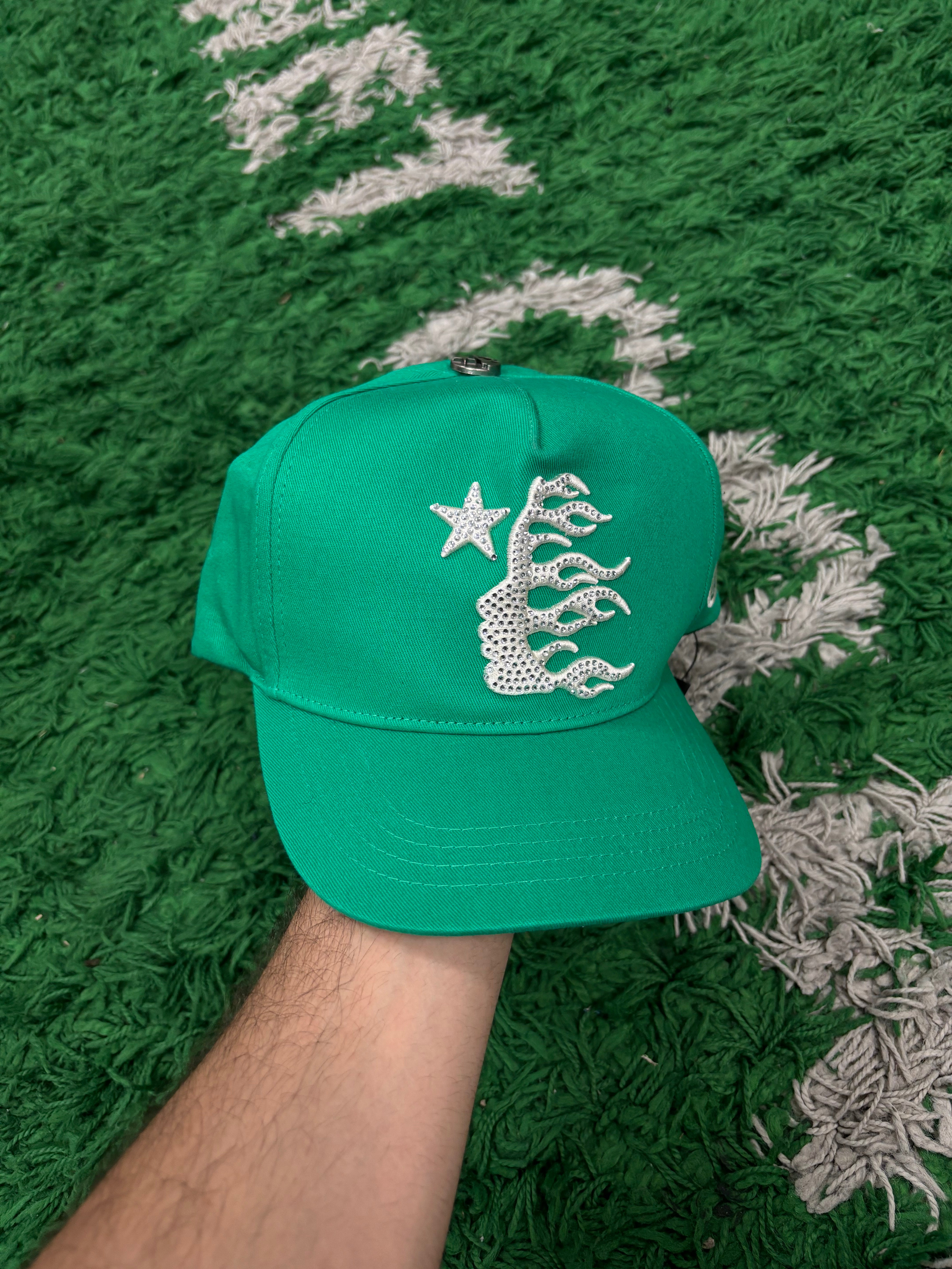 Hellstar Rhinestone Cap Green Used OS