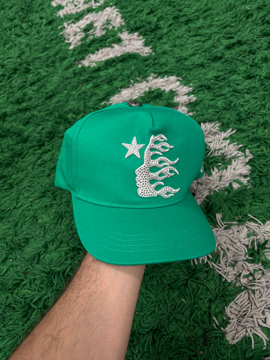 Hellstar Rhinestone Cap Green Used OS