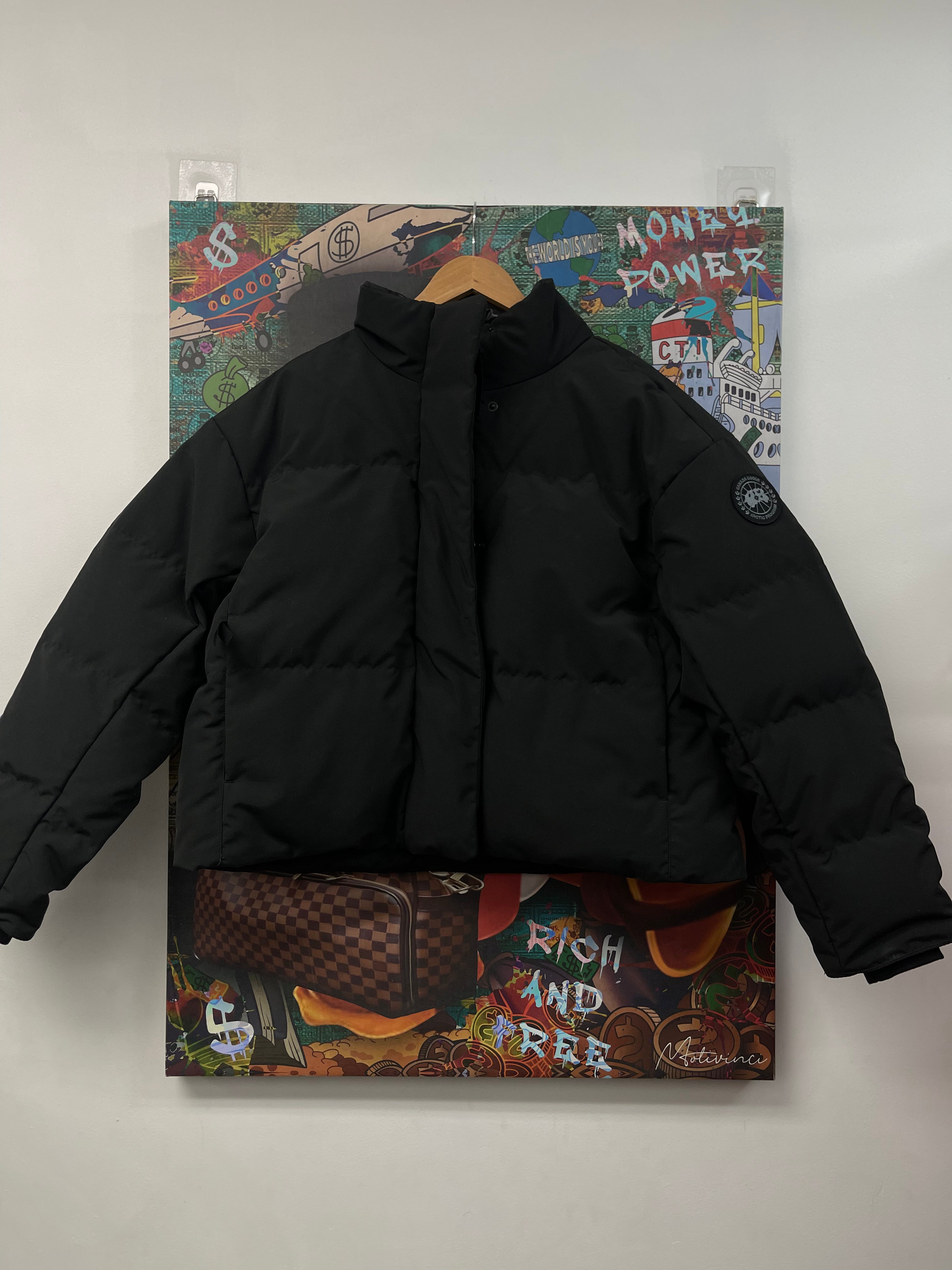 Canada Goose Ladies Black Grandview Cropped Jacket Jacket