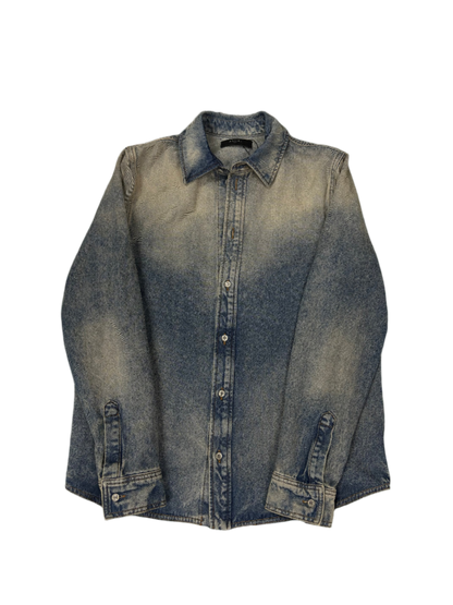 Amiri Light Wash MA All Over Print Blue Jacket