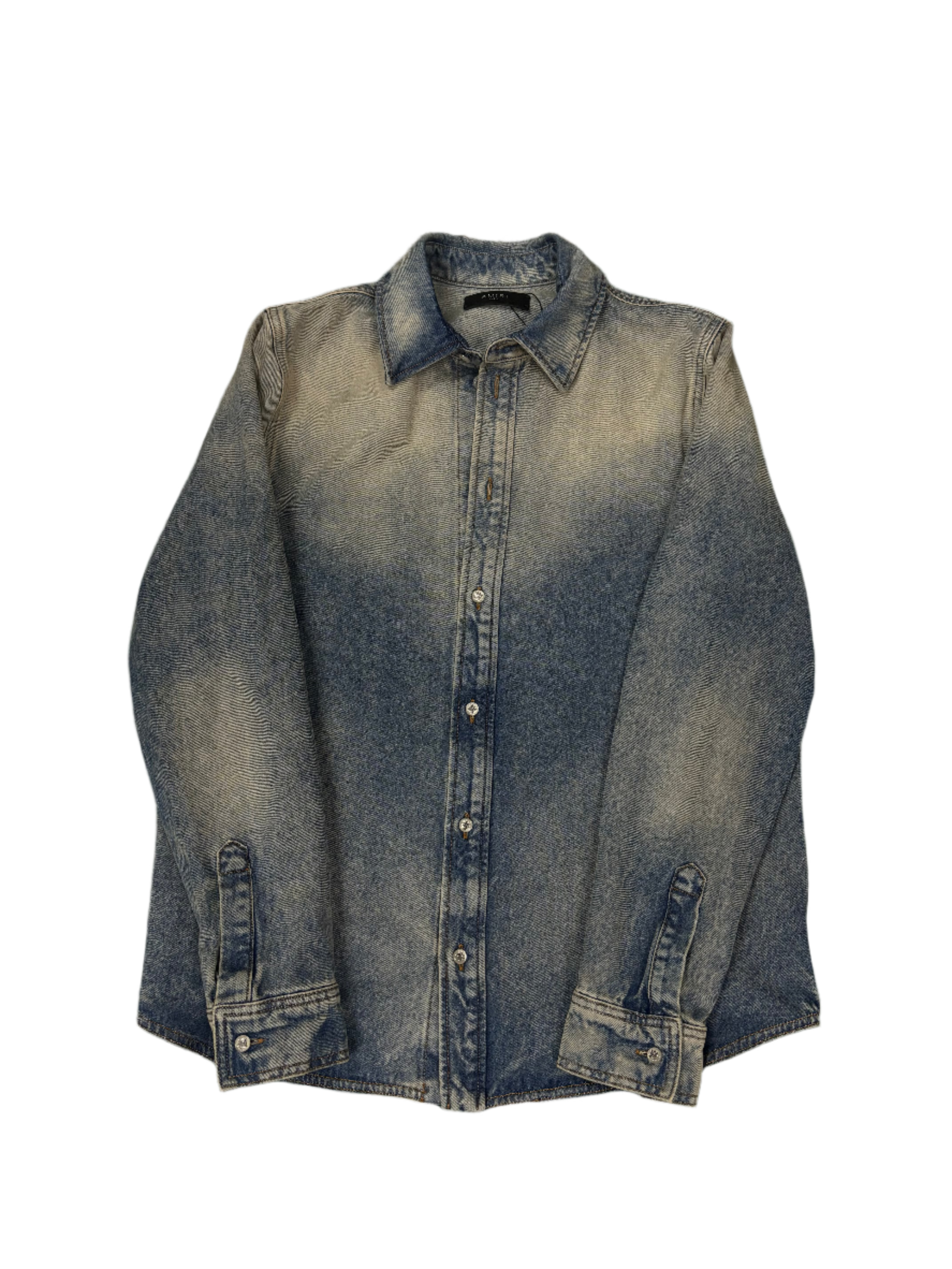Amiri Light Wash MA All Over Print Blue Jacket