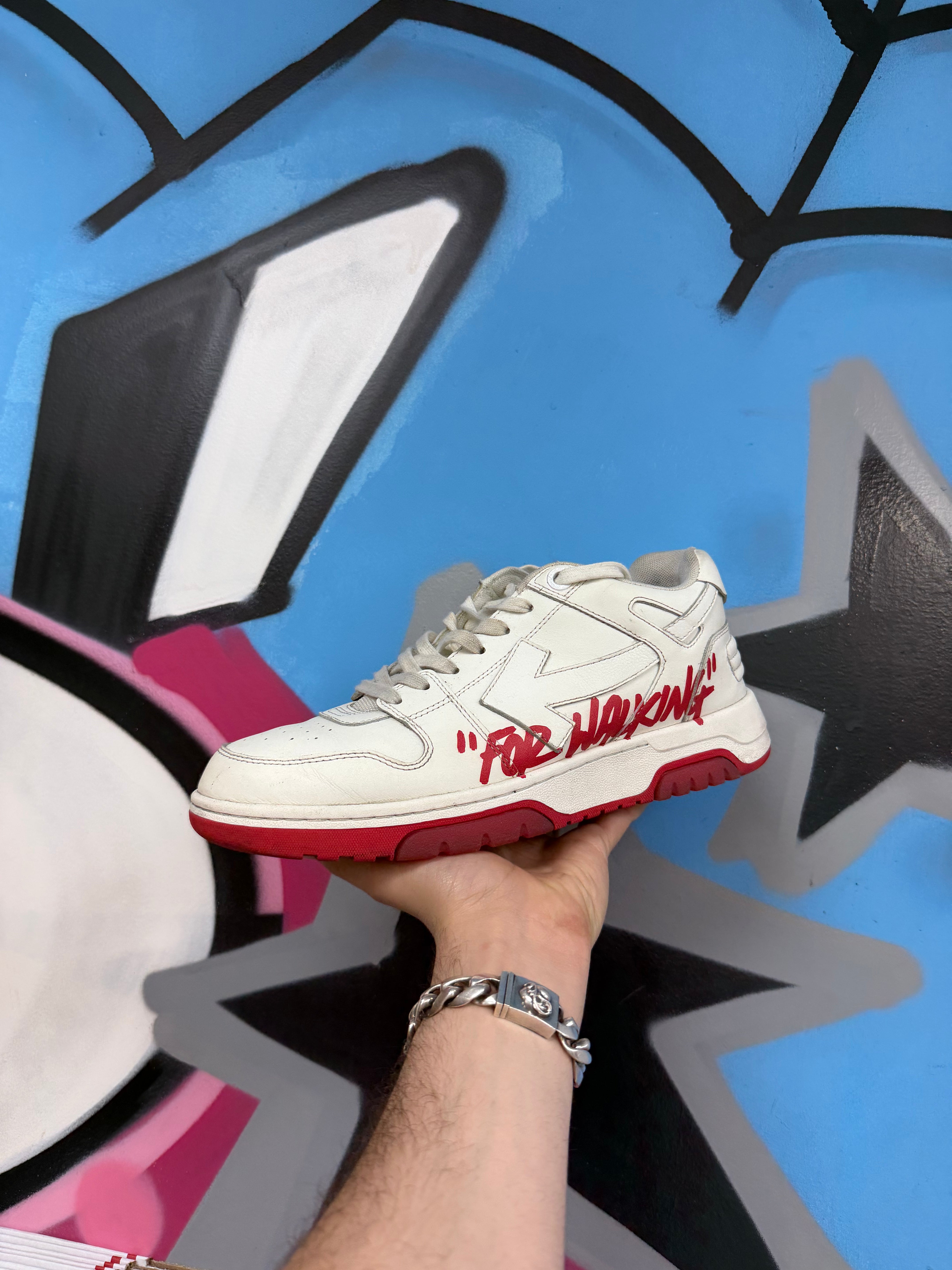 Off White White Red Out Of Office Sneakers