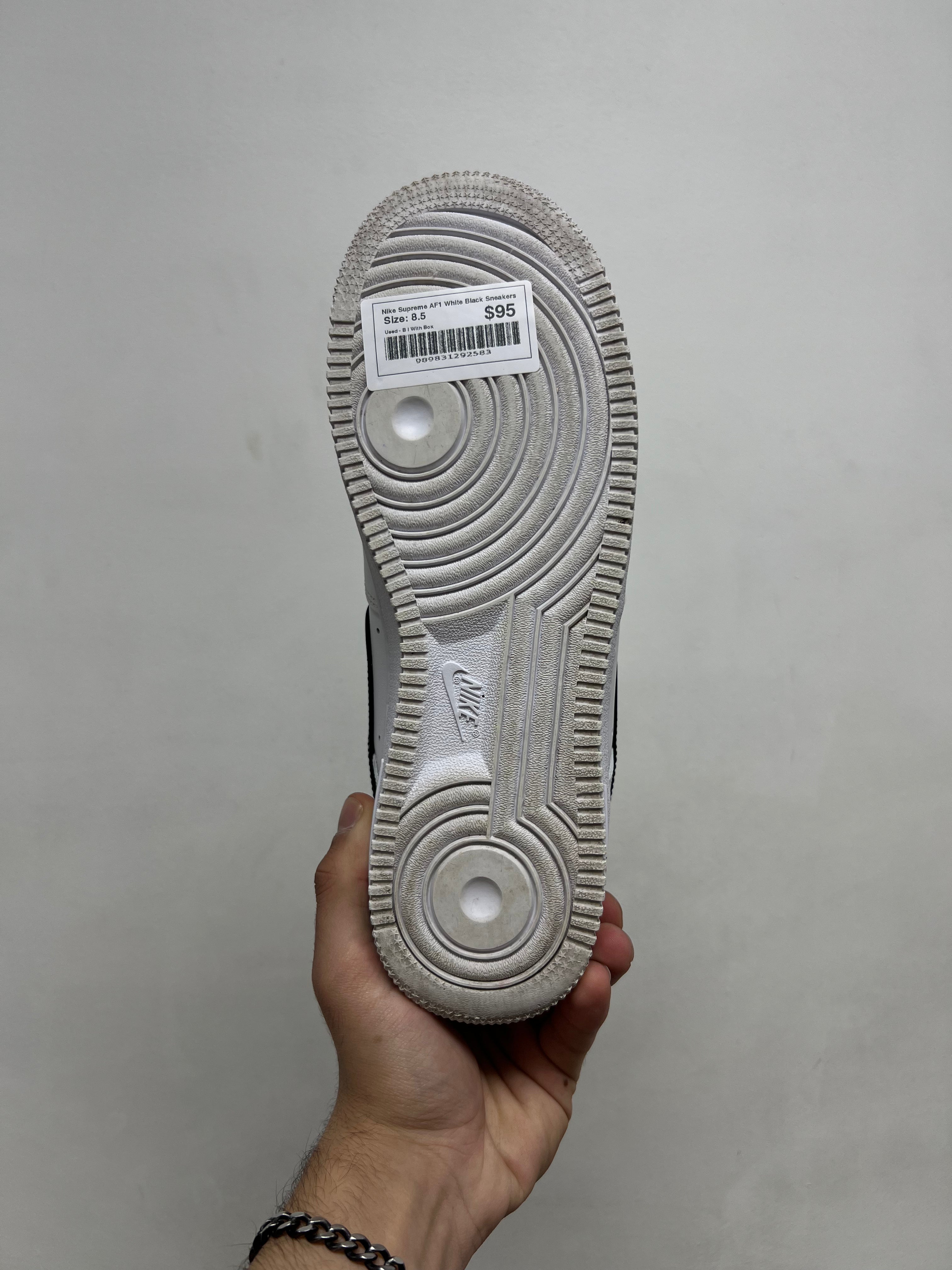Nike Supreme AF1 White Black Sneakers