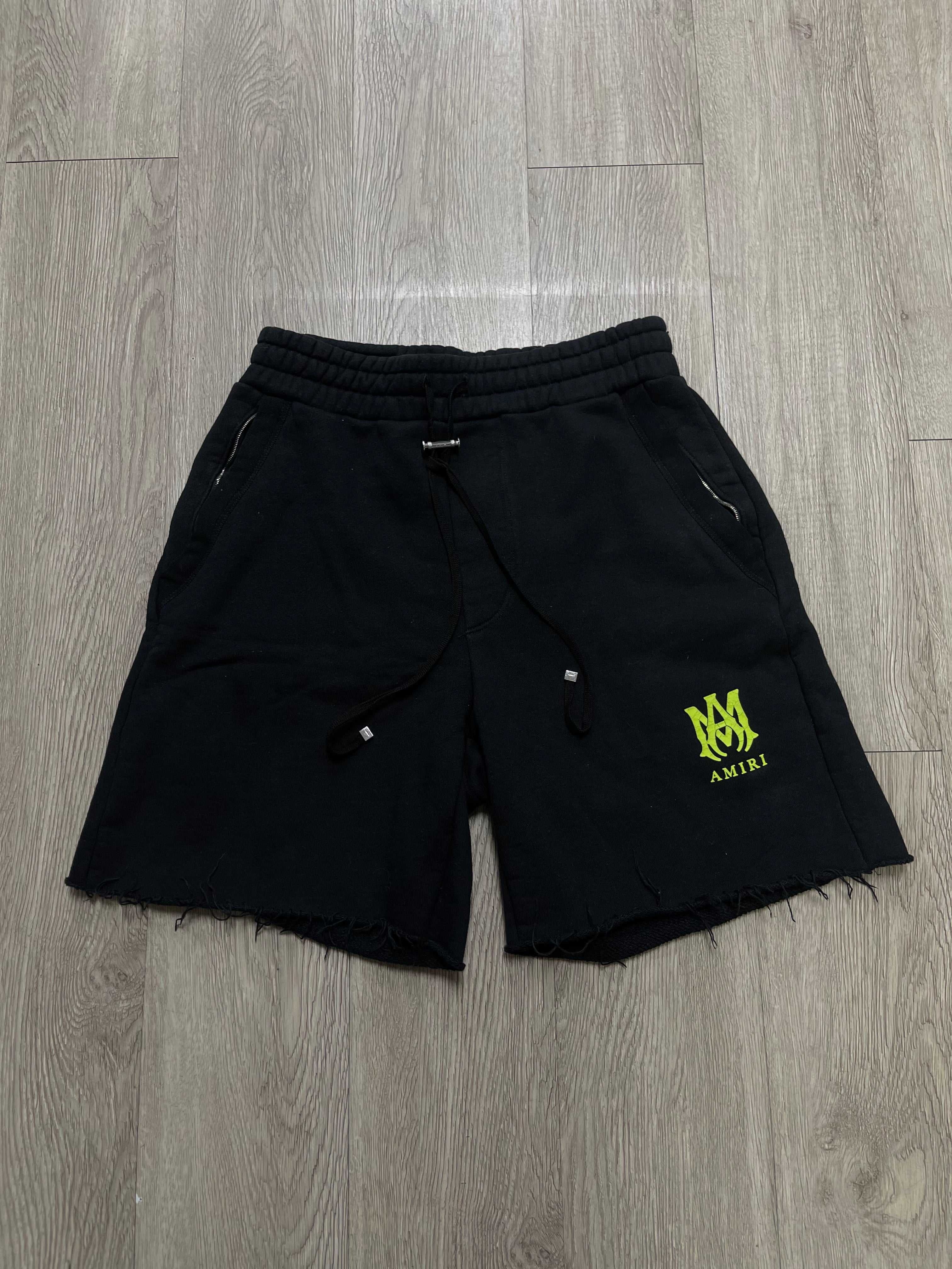 Amiri Black Lime MA Shorts