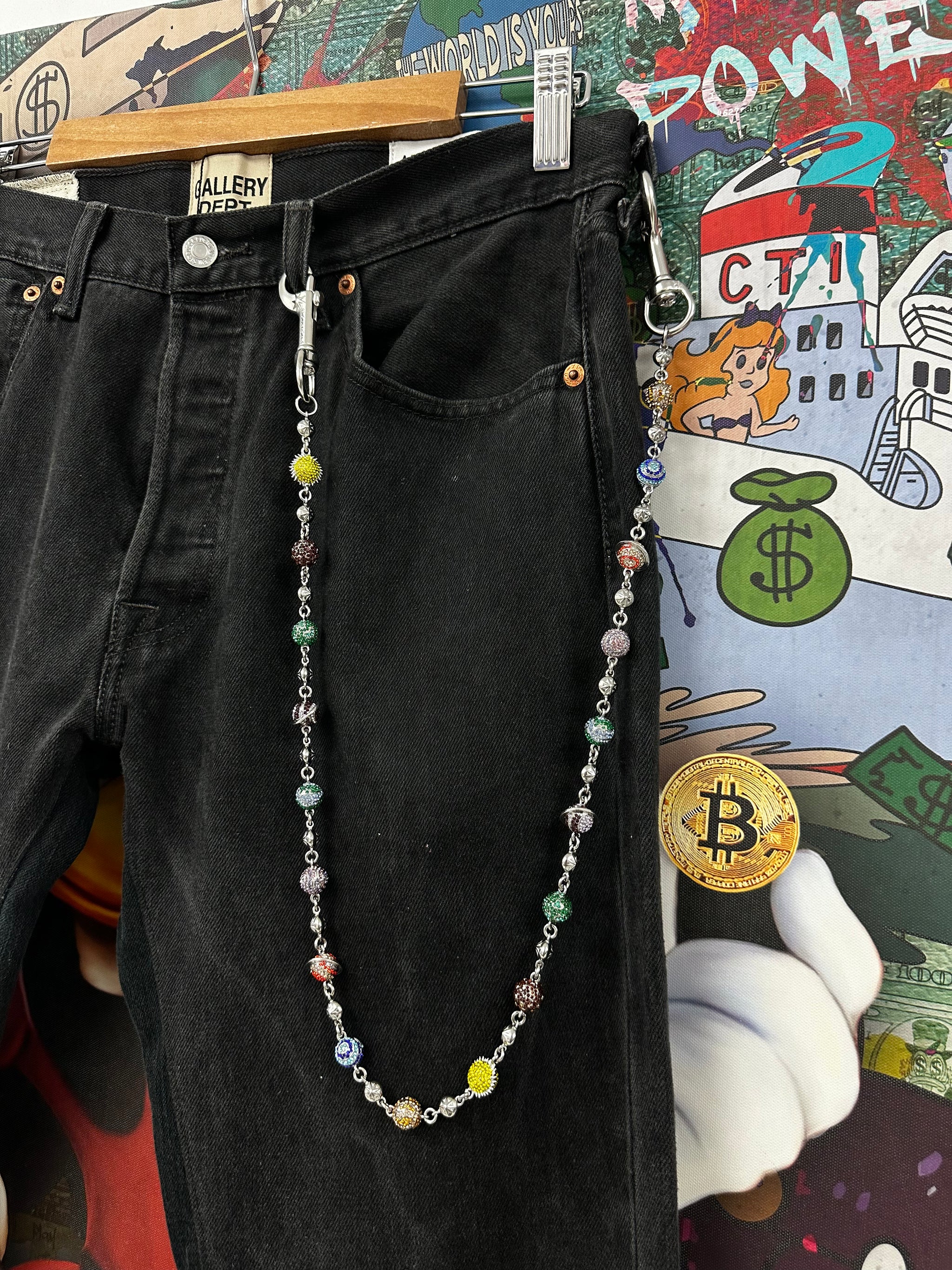 Star Rings Wallet Chain Starchain Wallet Chain Planets Multi Color OS New