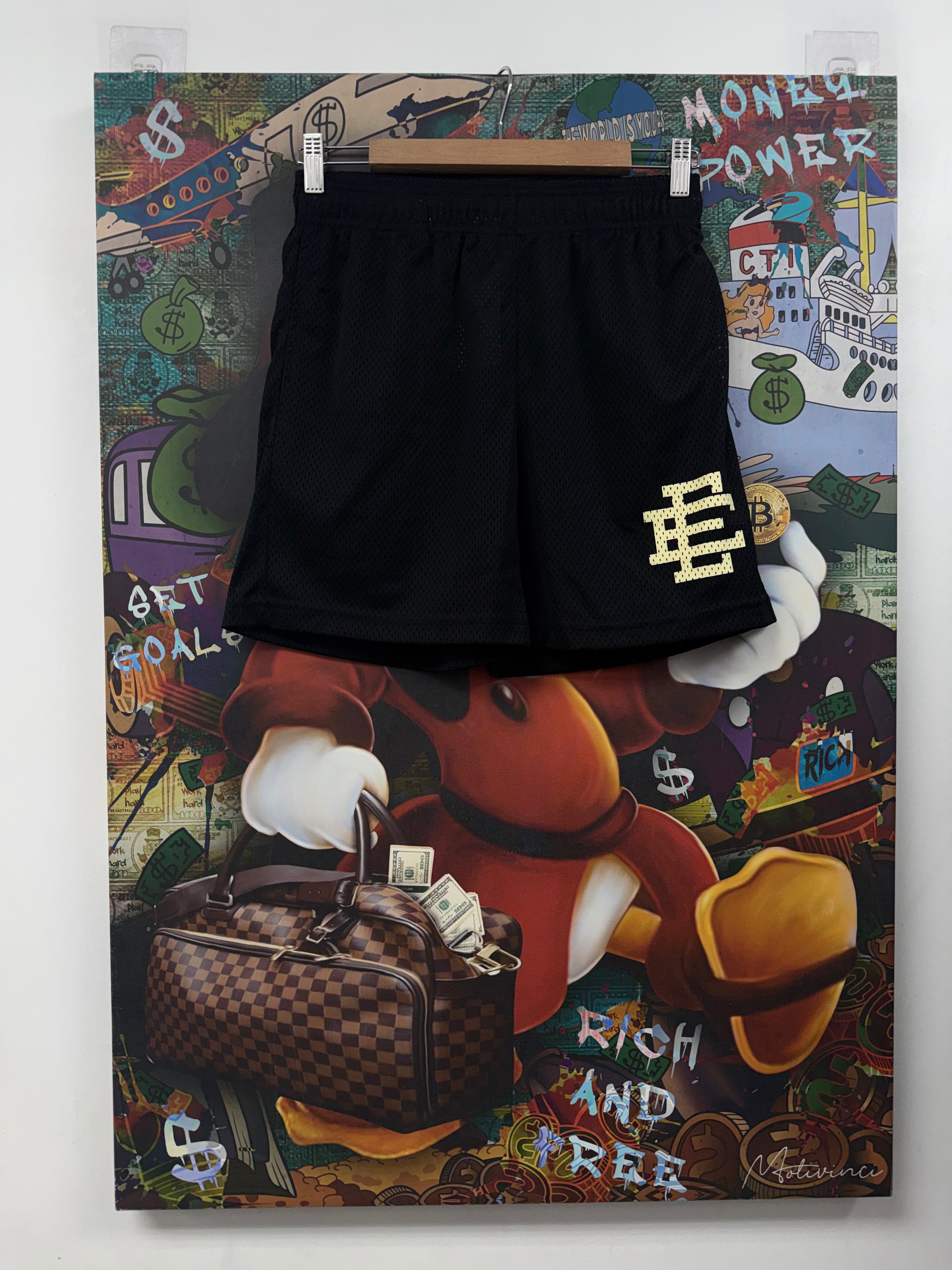 Eric Emanuel Black Cream Shorts