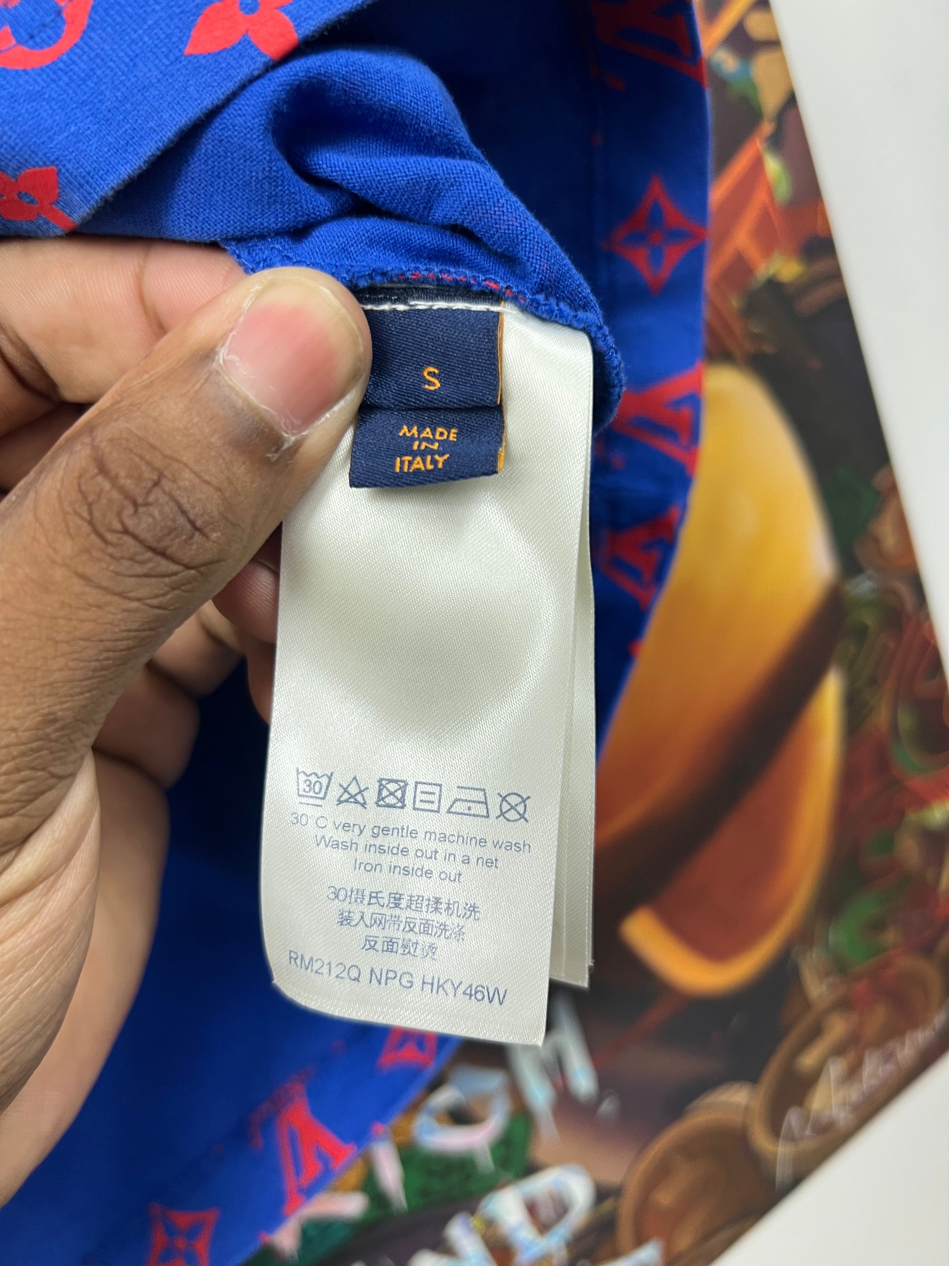 Louis Vuitton Blue Red Monogram Tee