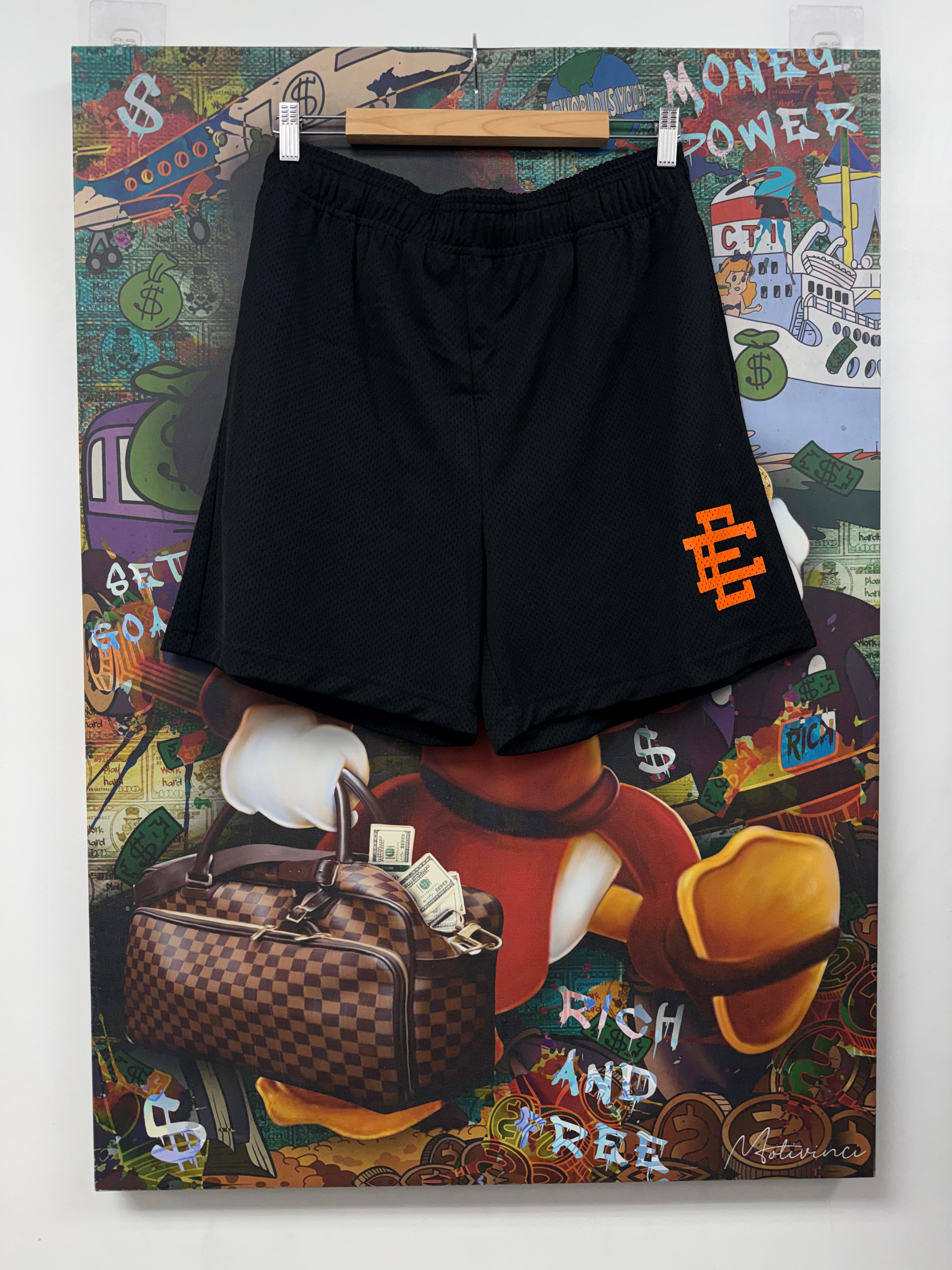 Eric Emanuel Black Orange Shorts