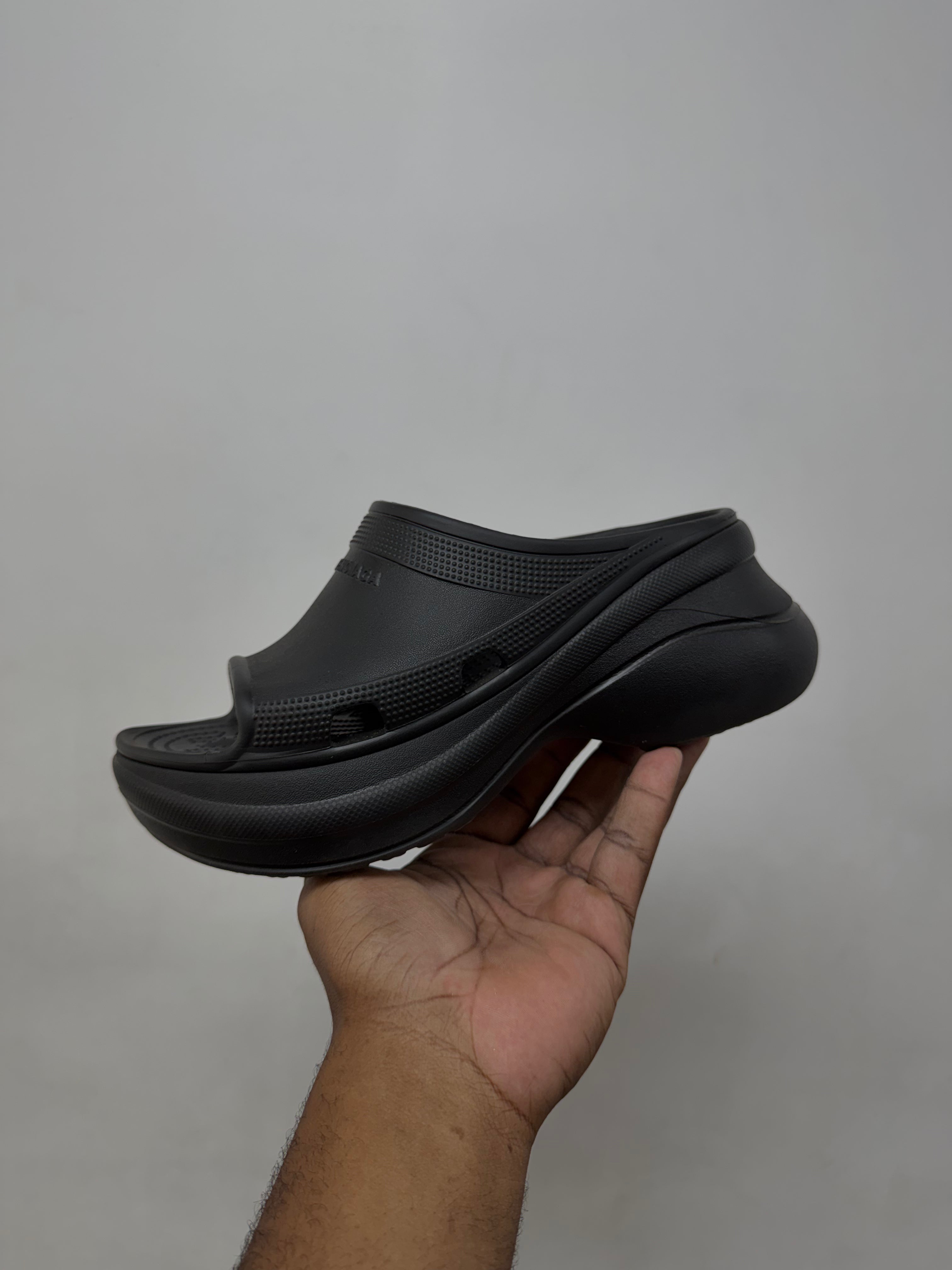 Balenciaga Black Clog Slides