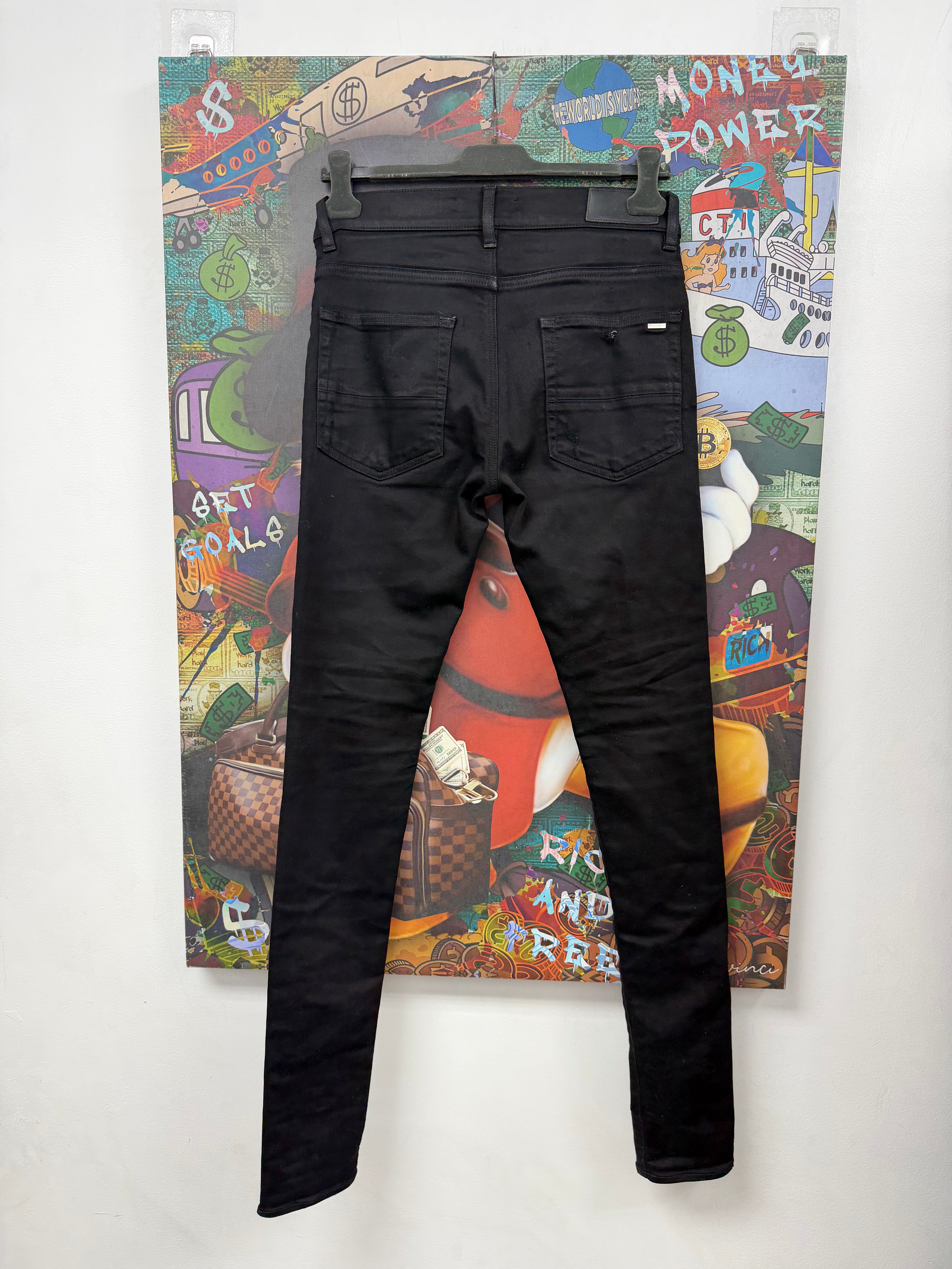 Amiri MX1 Black Bandana Patch Jeans