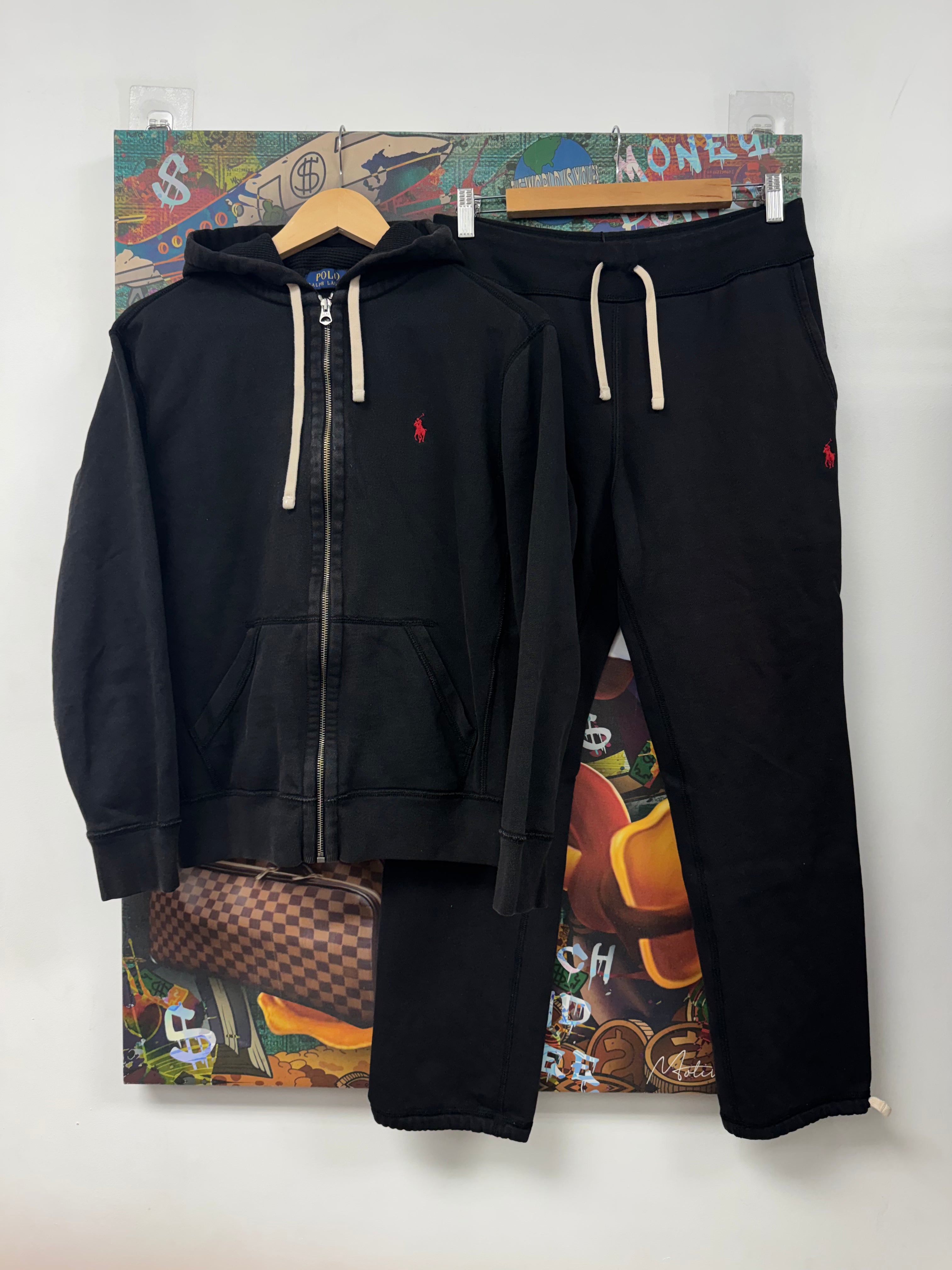 Polo Black Red Sweatsuit