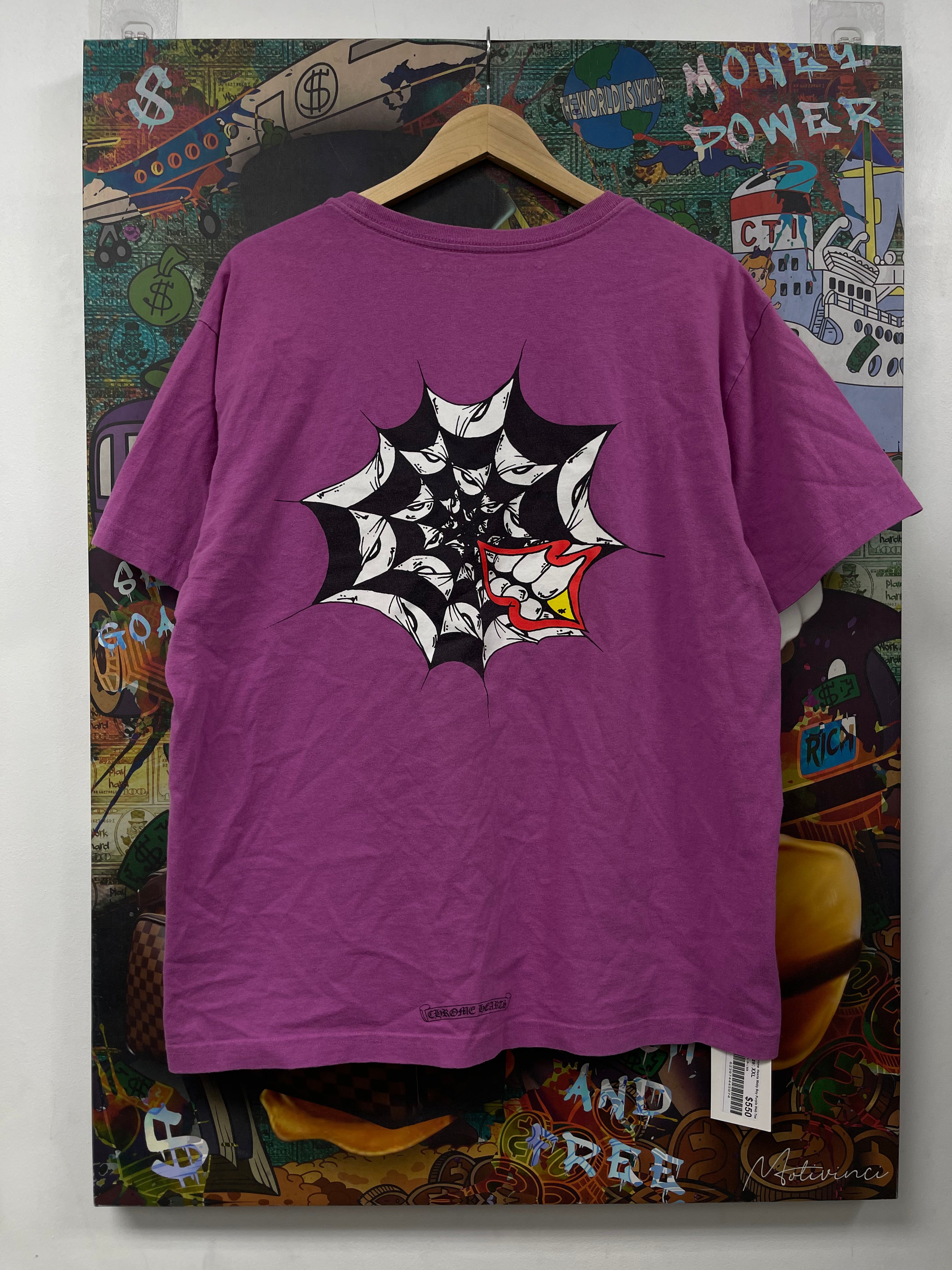 Chrome  Hearts Matty Boy Purple Web Tee