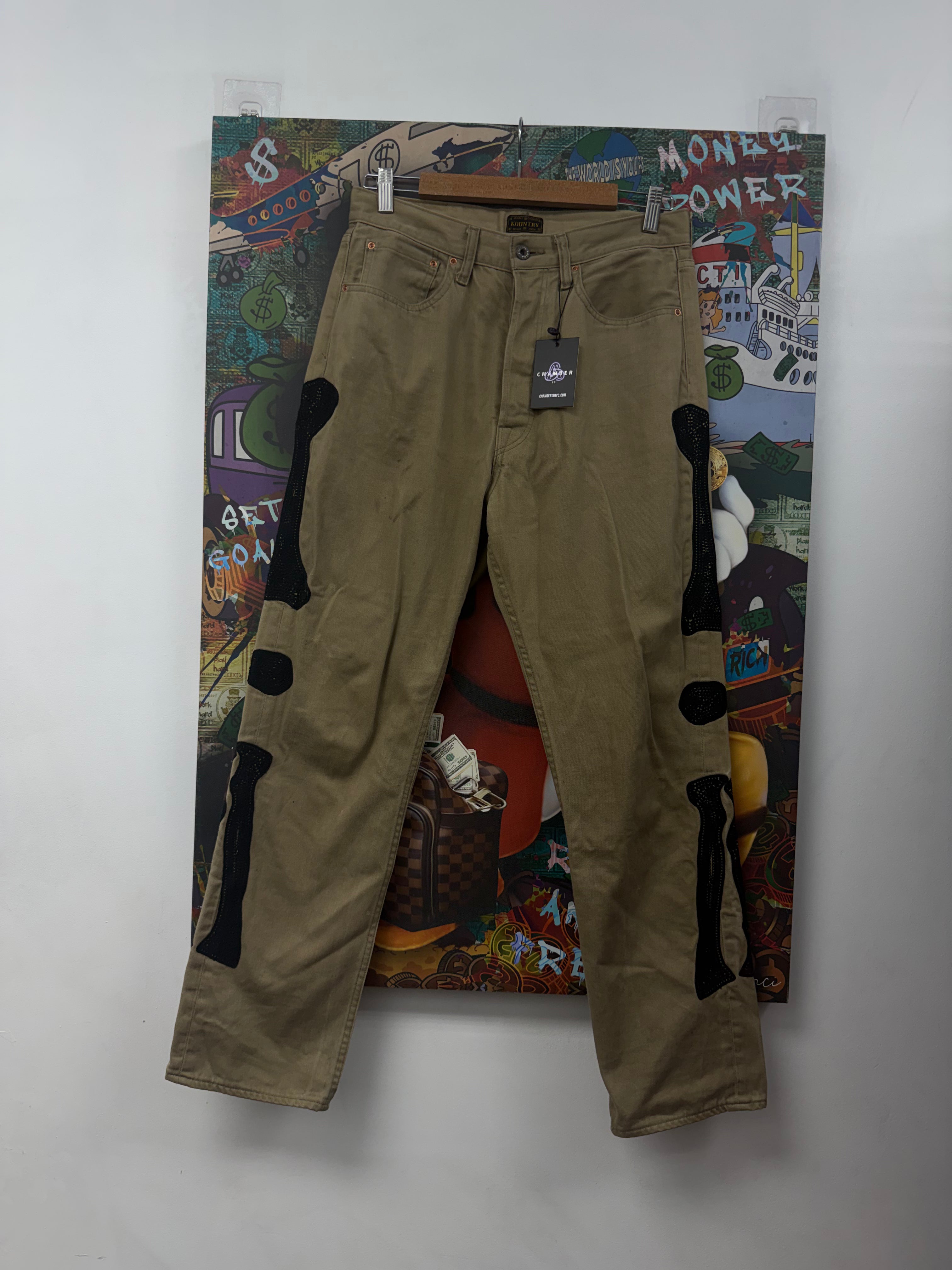 Kapital Bone Black Cargo Pants