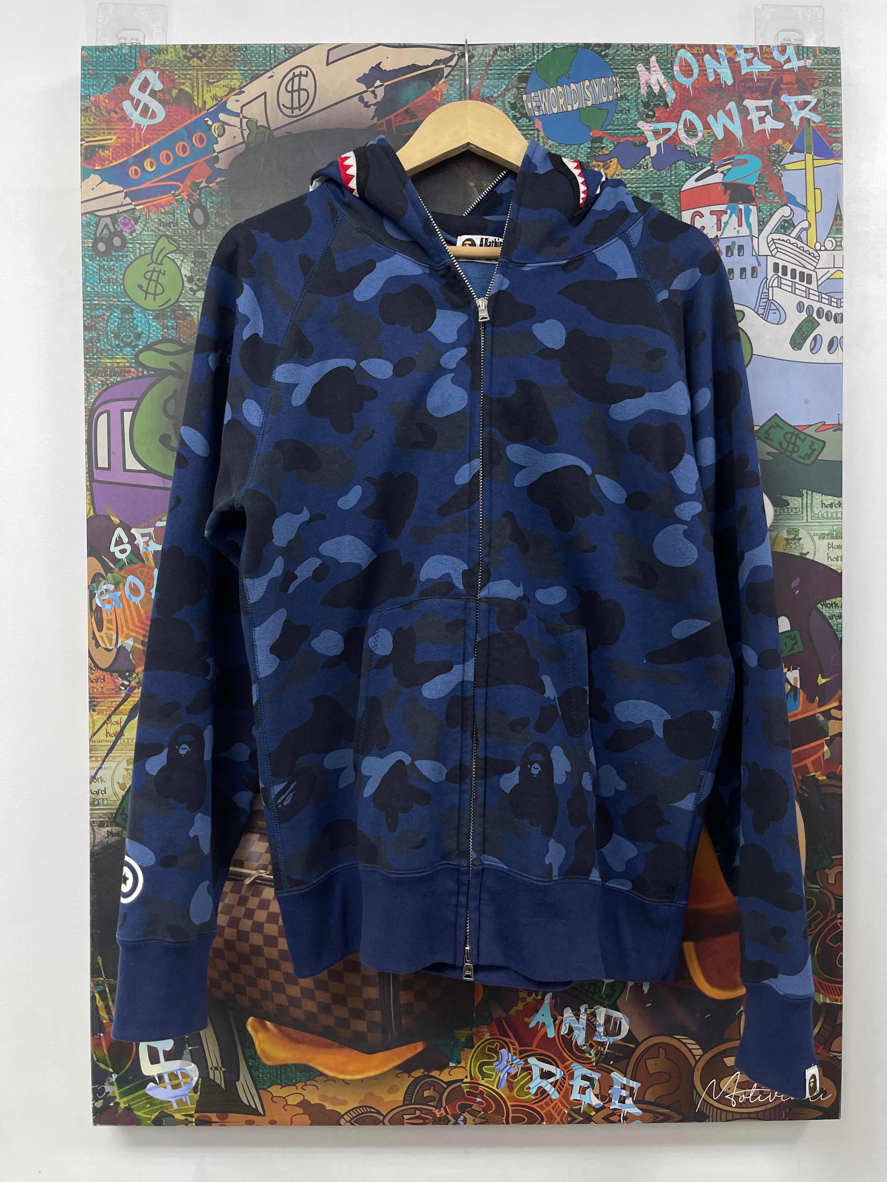 BAPE Blue Camo Shark Zip Up