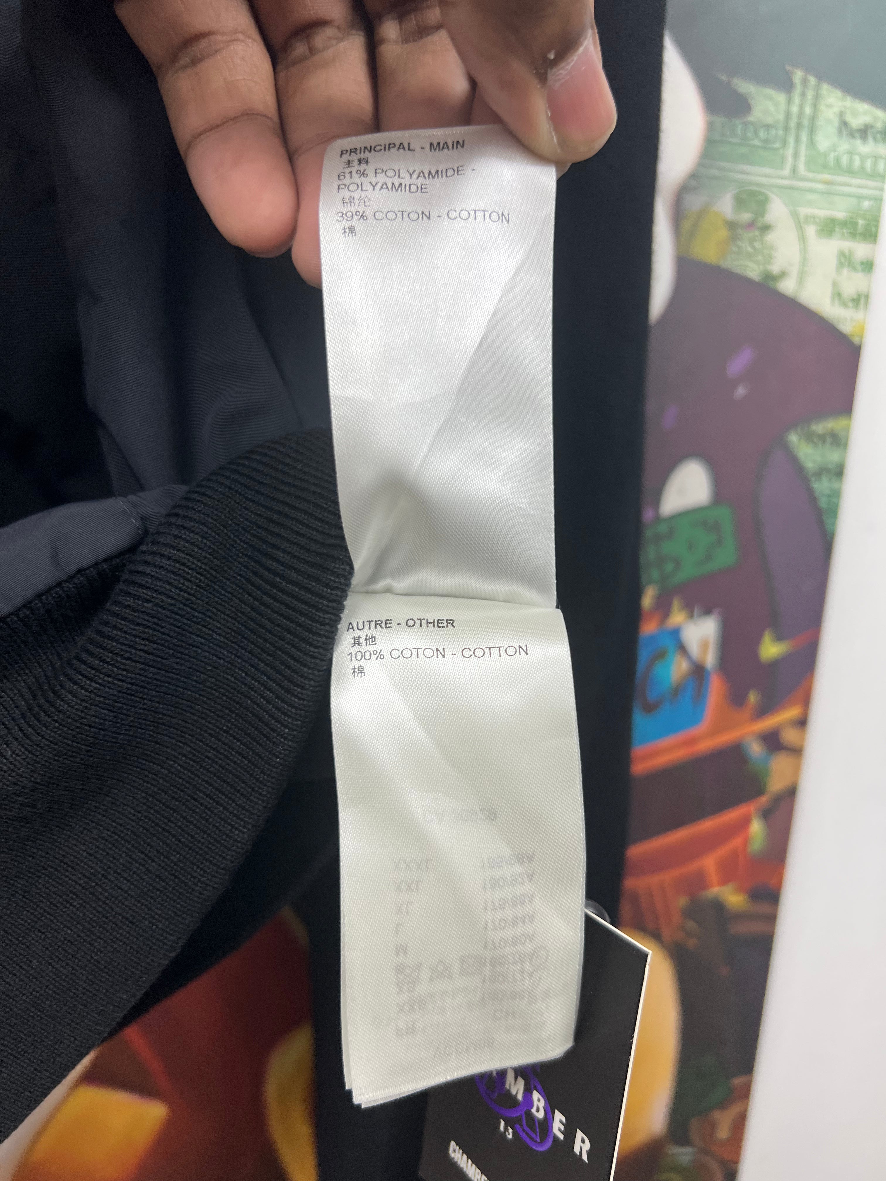 Louis Vuitton Black Script Nylon Windbreaker Jacket
