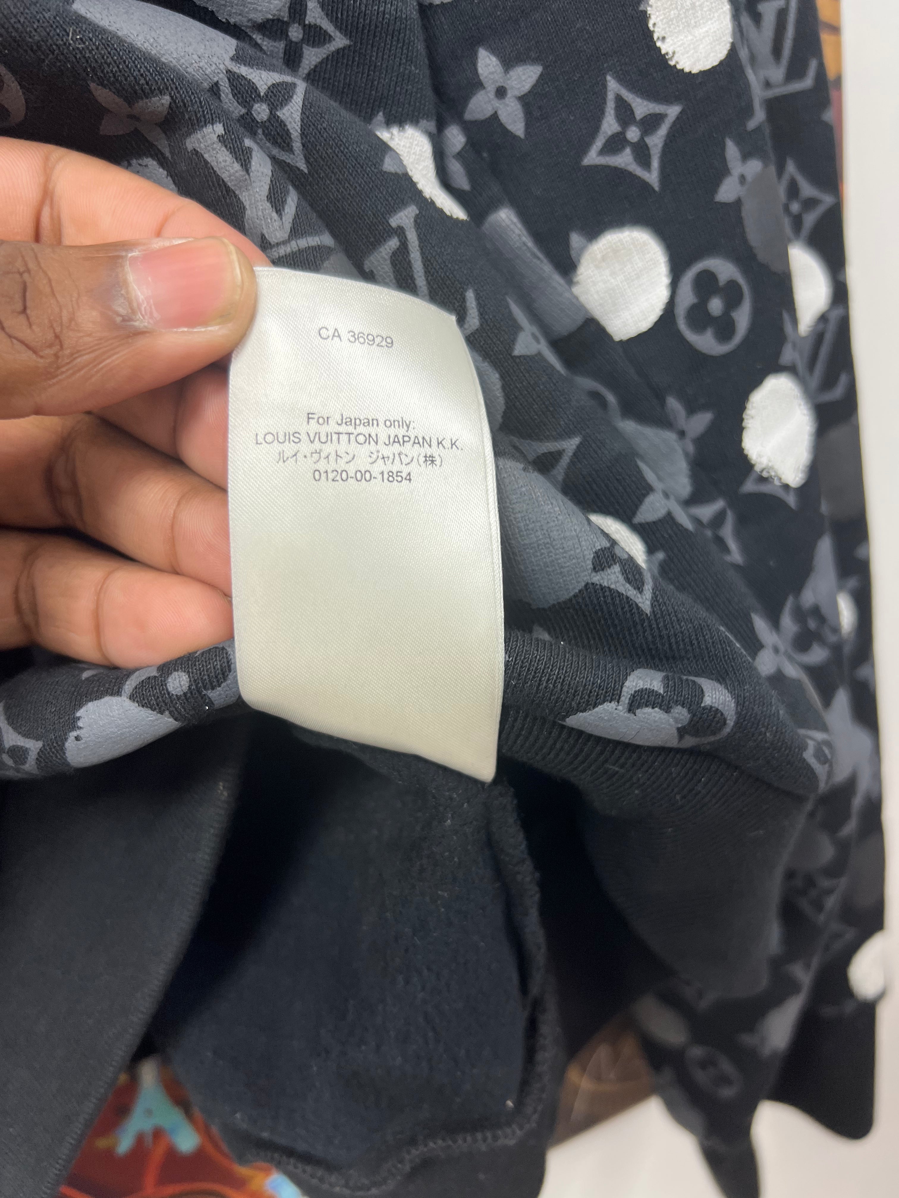 Louis Vuitton Black Grey Monogram Polka Dot (4L) Crewneck